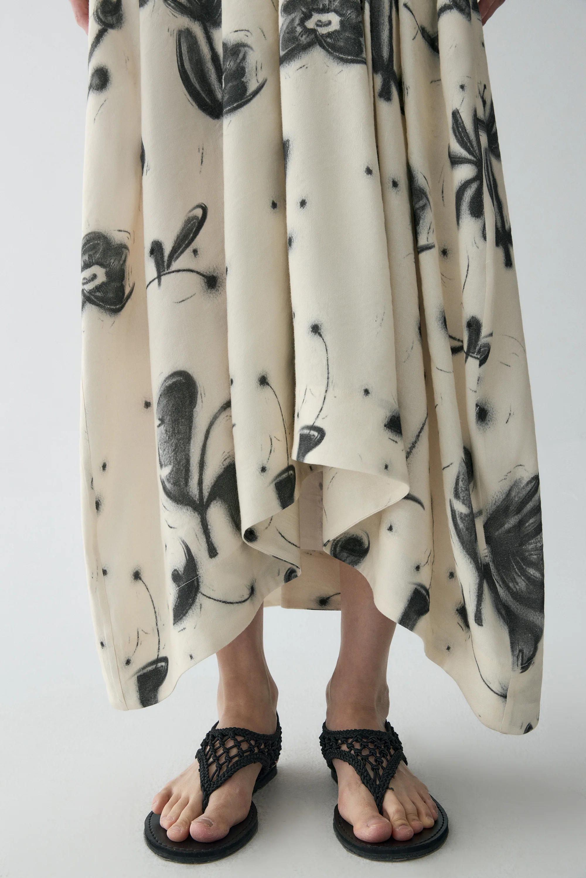 Draped Campanula-print Dress - Image 16