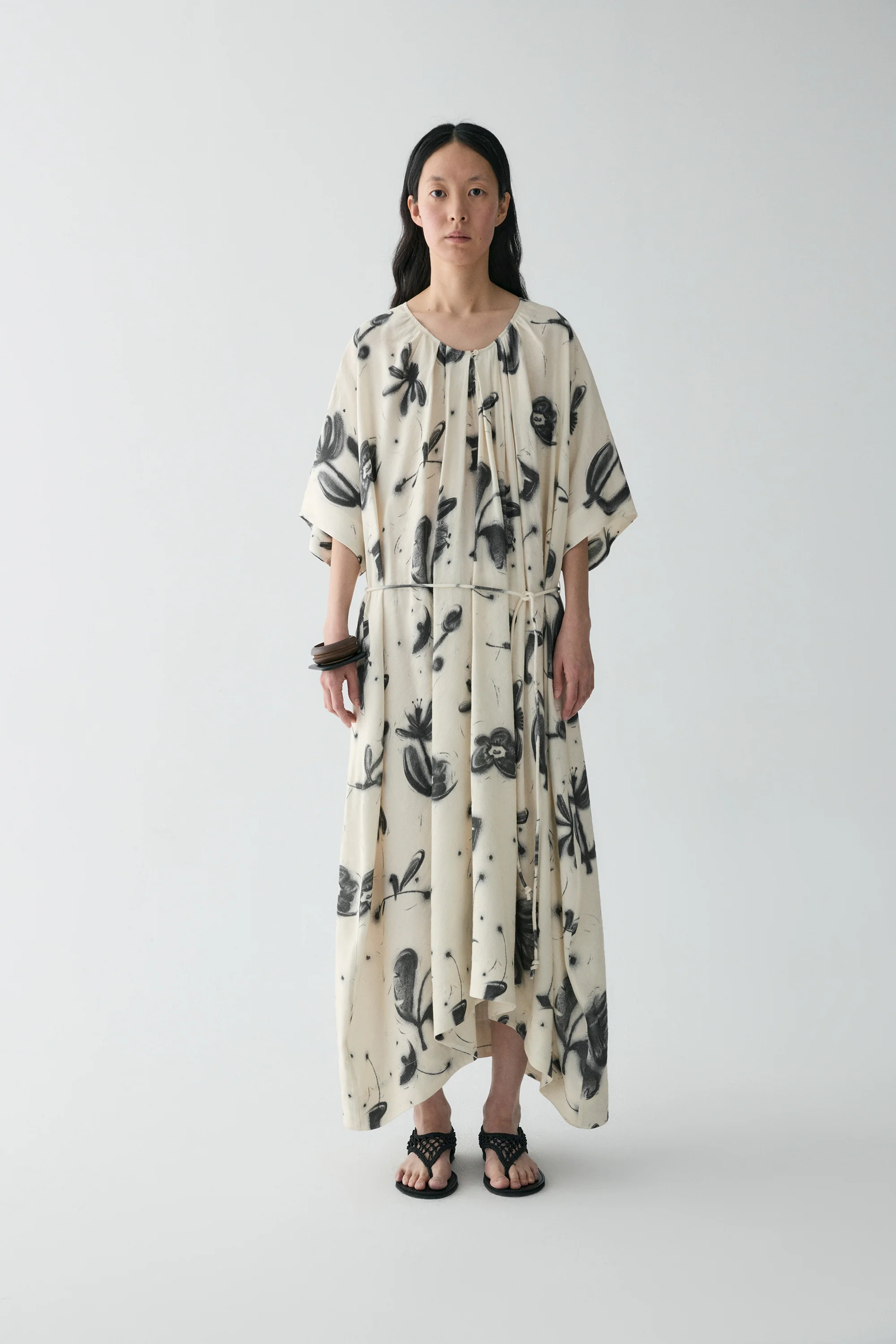 Draped Campanula-print Dress - Image 3