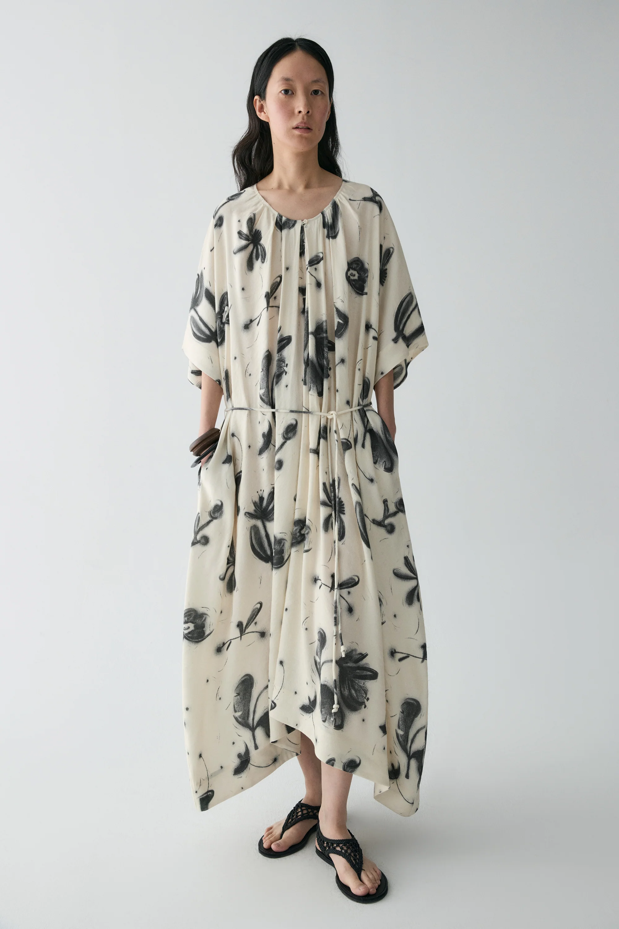 Draped Campanula-print Dress - Image 7