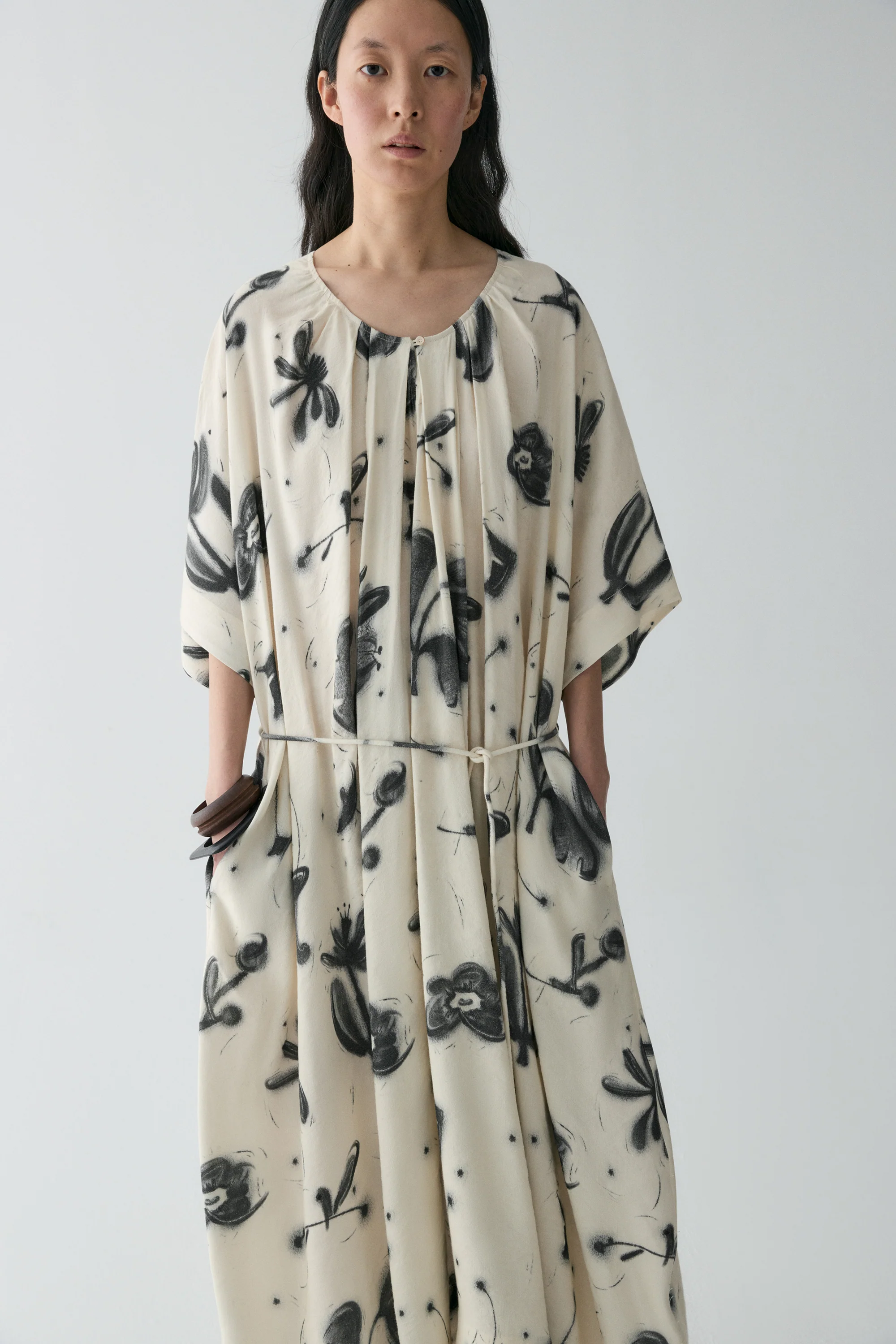 Draped Campanula-print Dress - Image 8