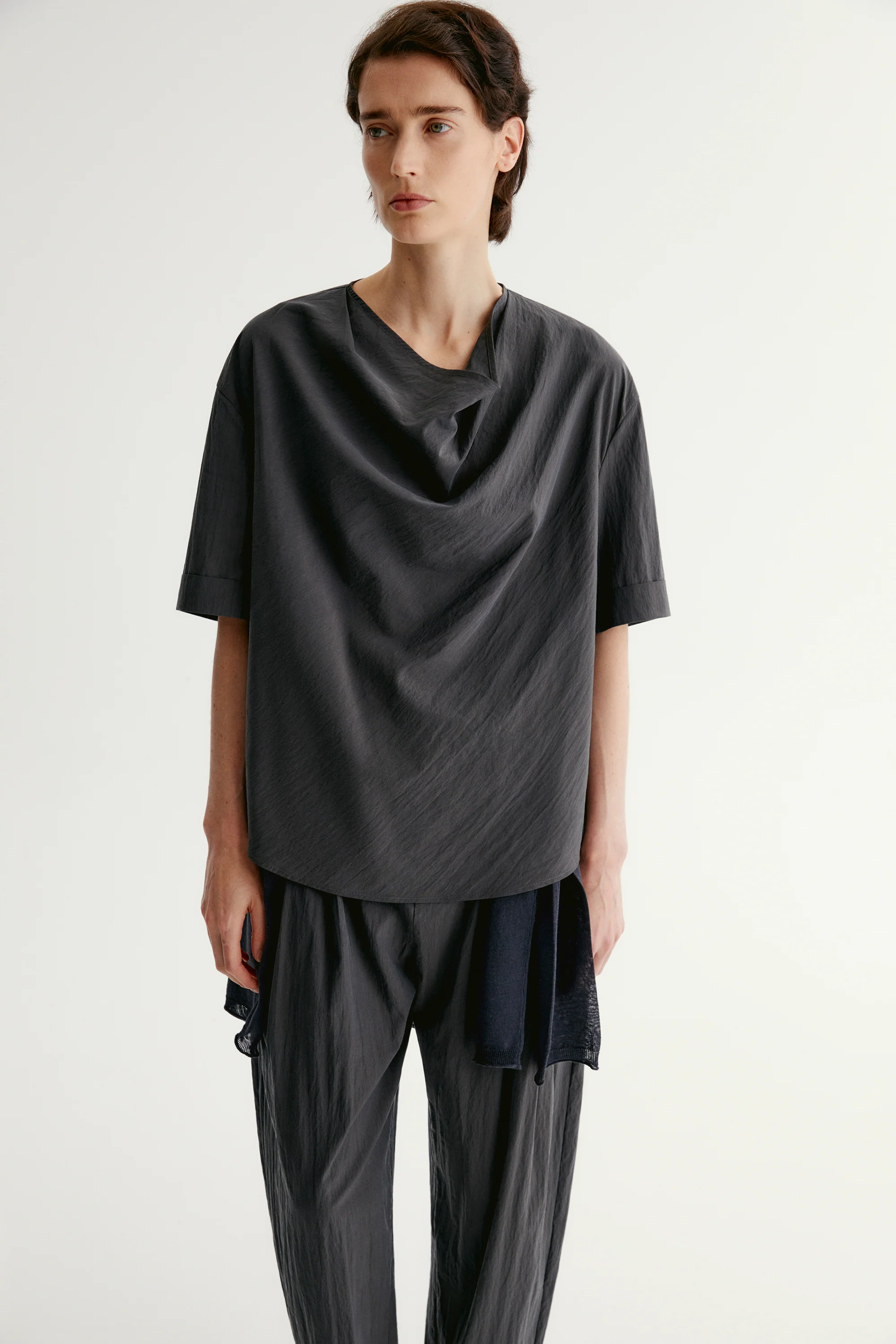 Draped Cowl-neck Top - Image 15