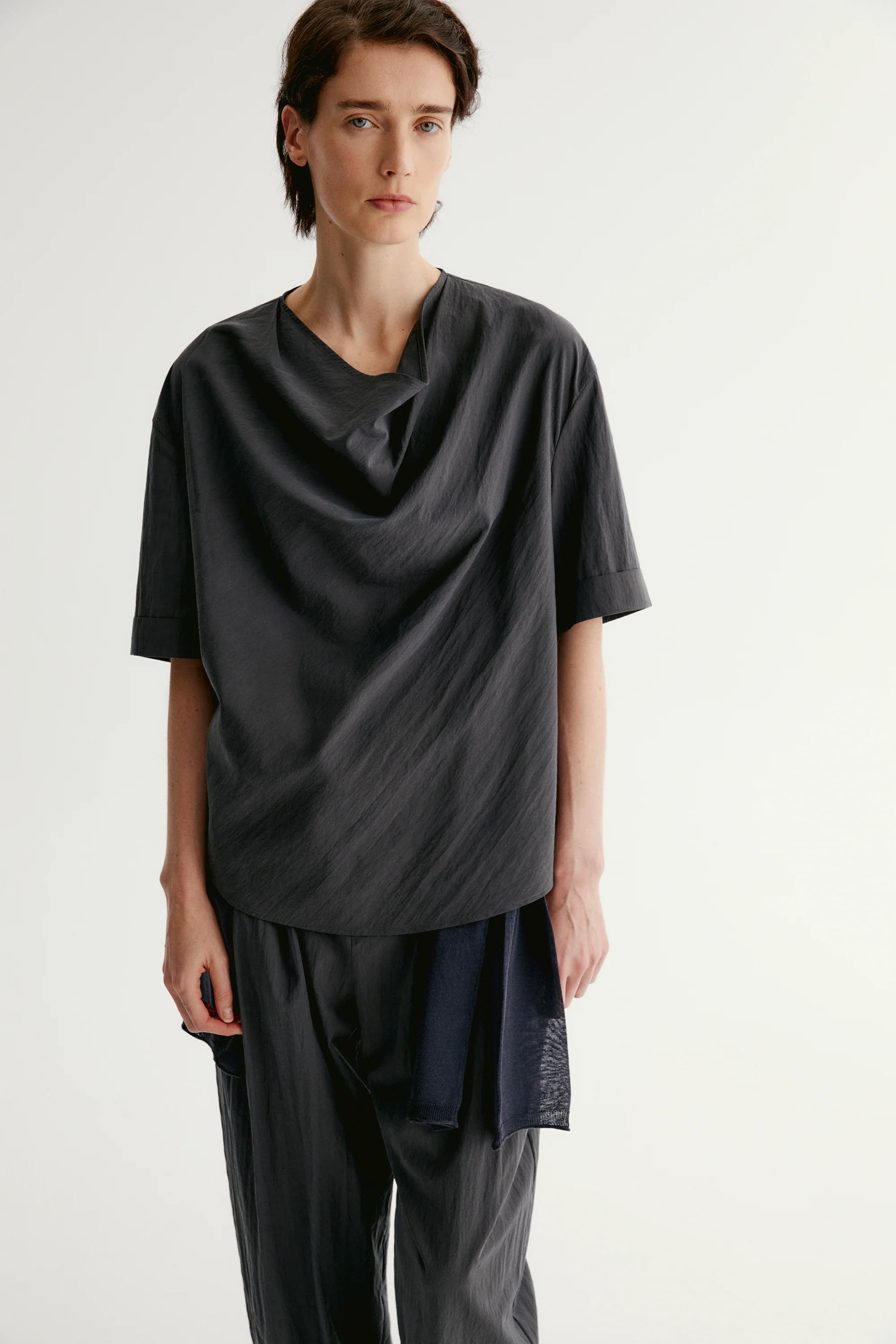 Draped Cowl-neck Top - Image 16