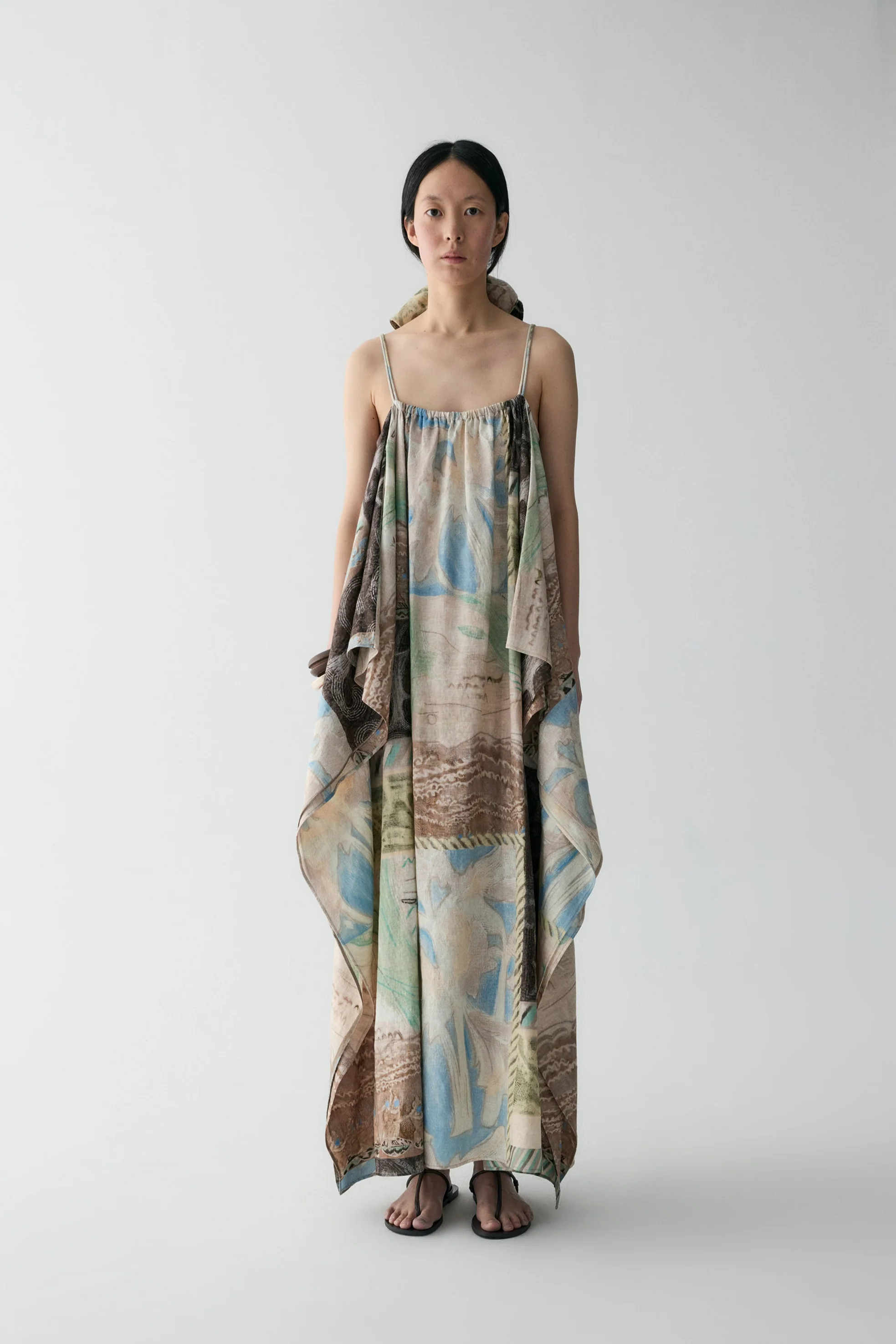 Draped Panel Tribal-print Dress - Image 3