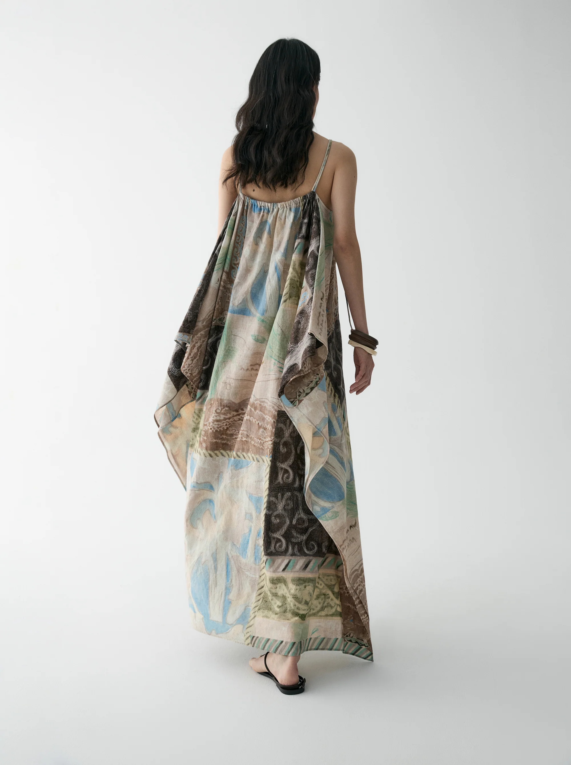 Draped Panel Tribal-print Dress - Image 6