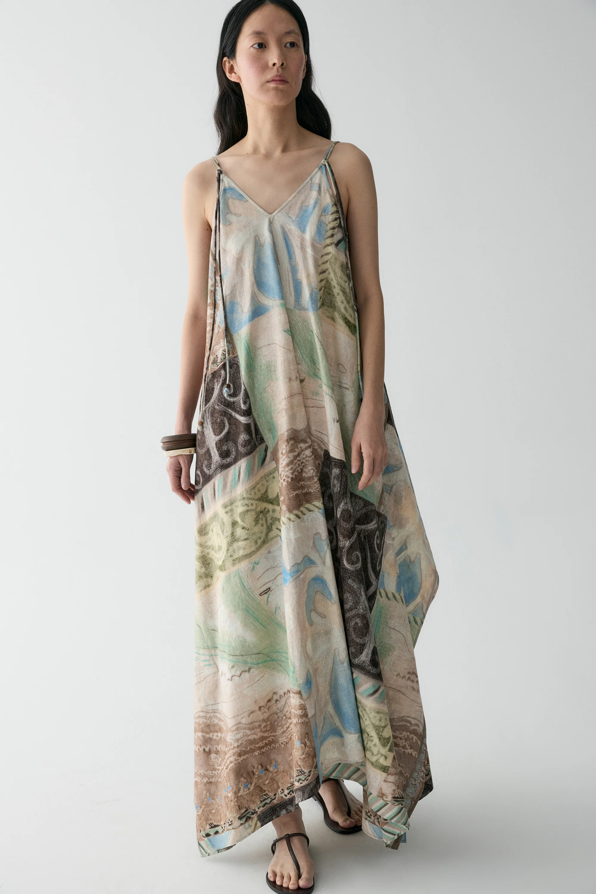 Draped Panel Tribal-print Dress - Image 7