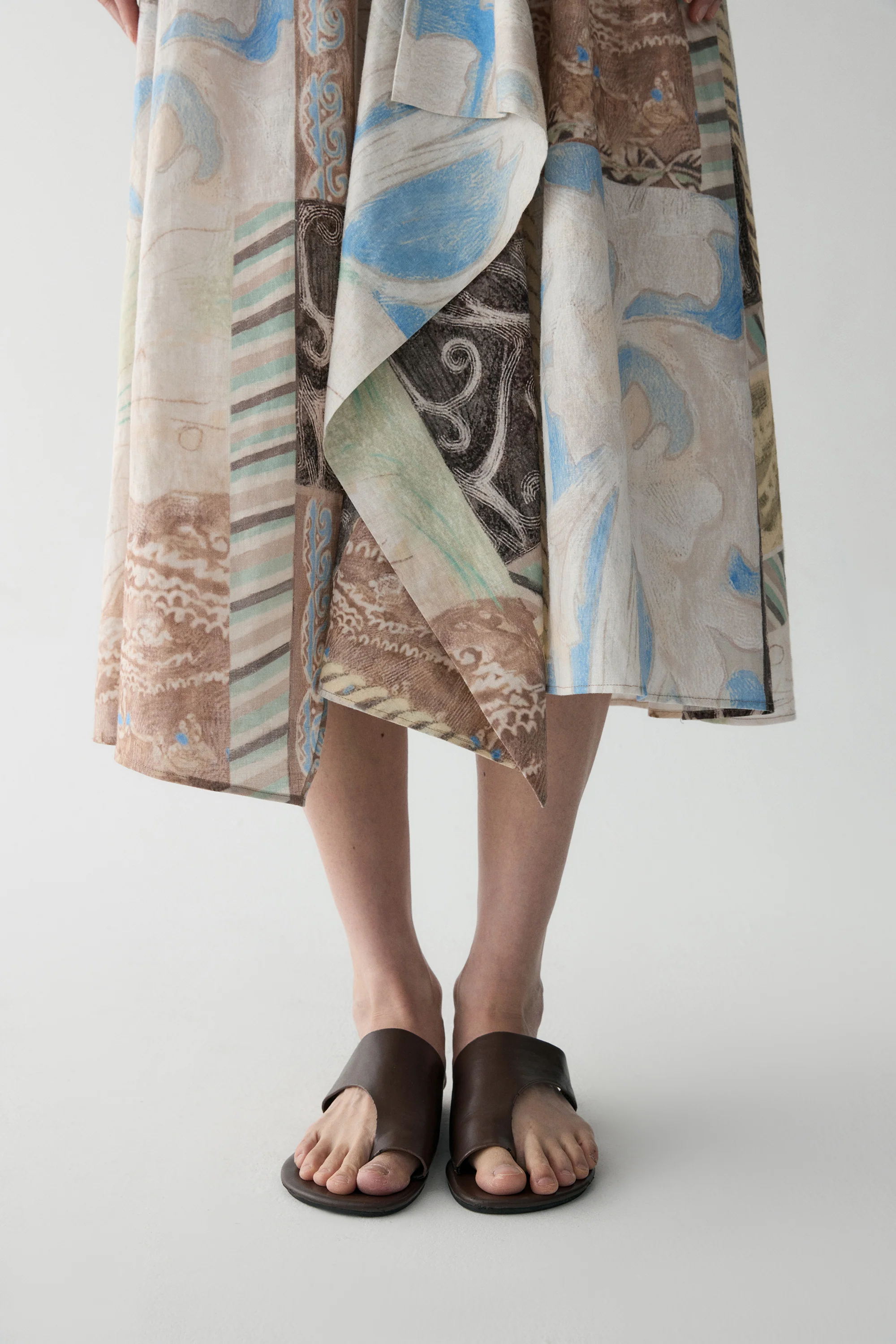 Draped Panel Tribal-print Skirt - Image 14