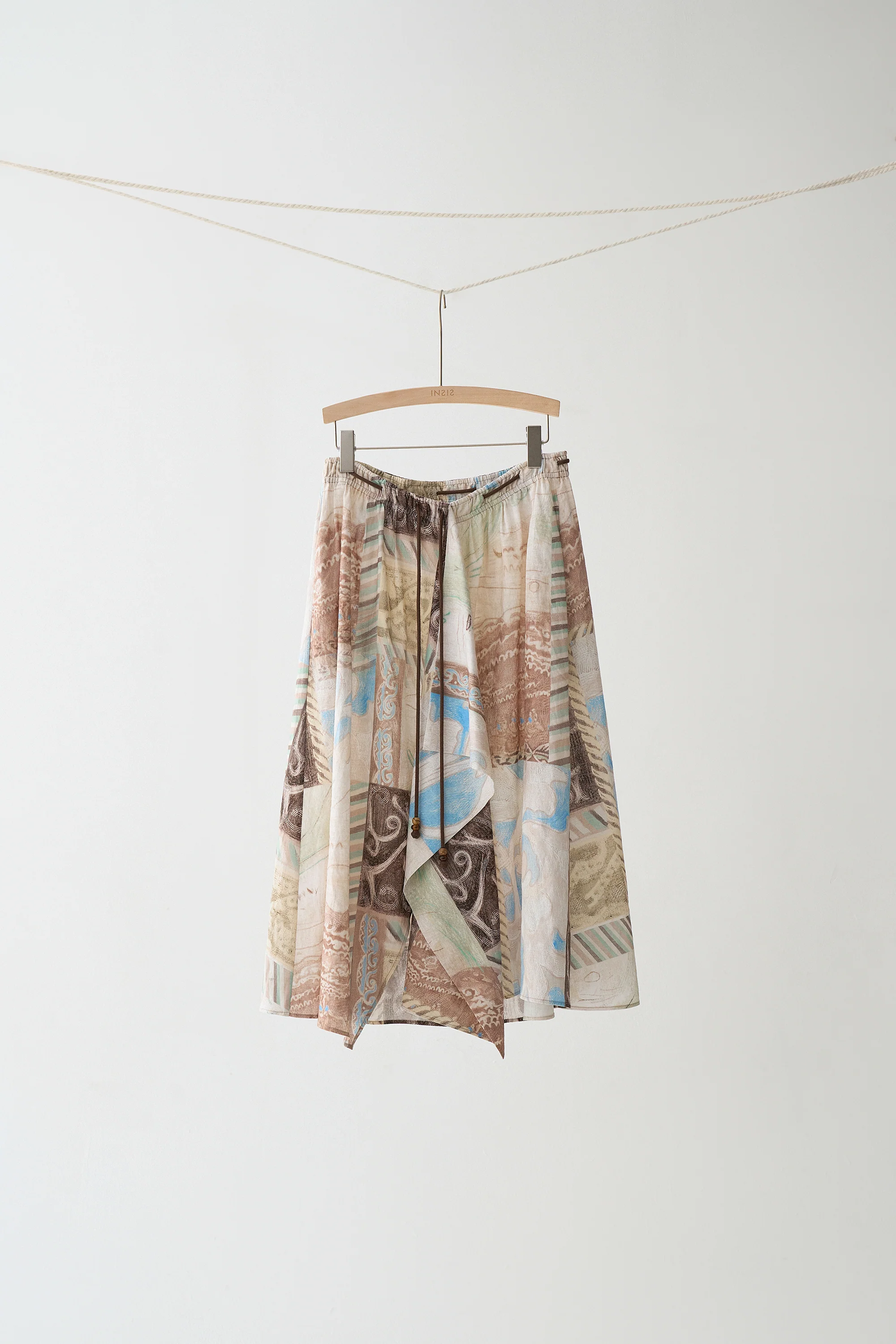 Draped Panel Tribal-print Skirt - Image 2