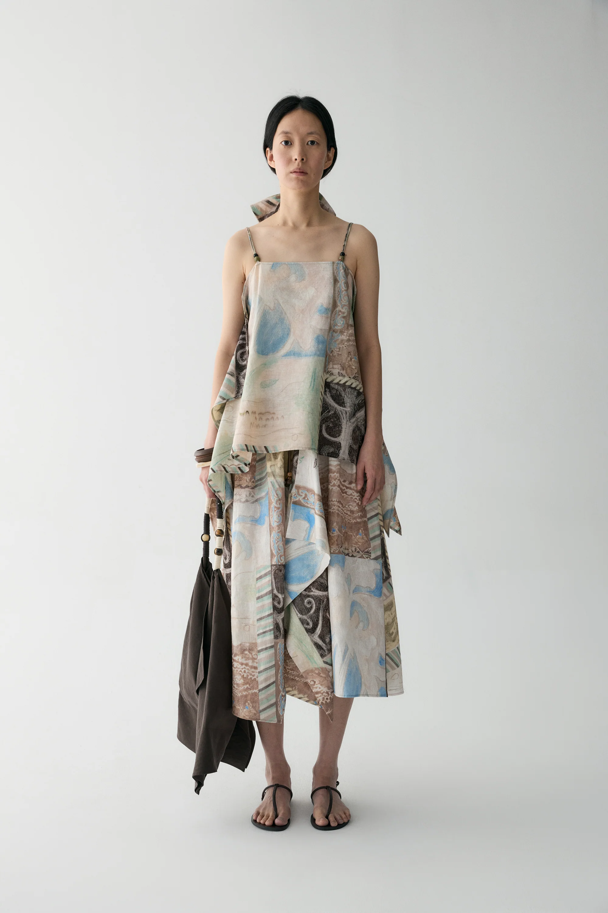Draped Panel Tribal-print Skirt - Image 3