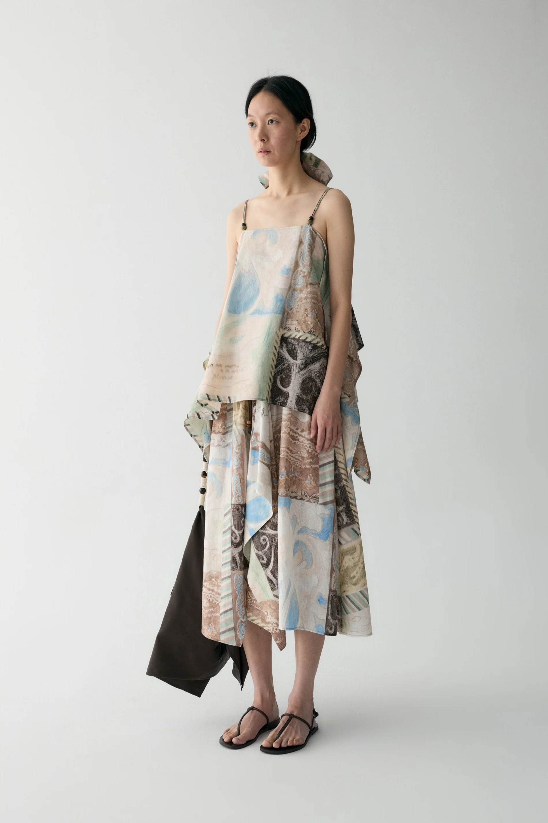 Draped Panel Tribal-print Skirt - Image 4