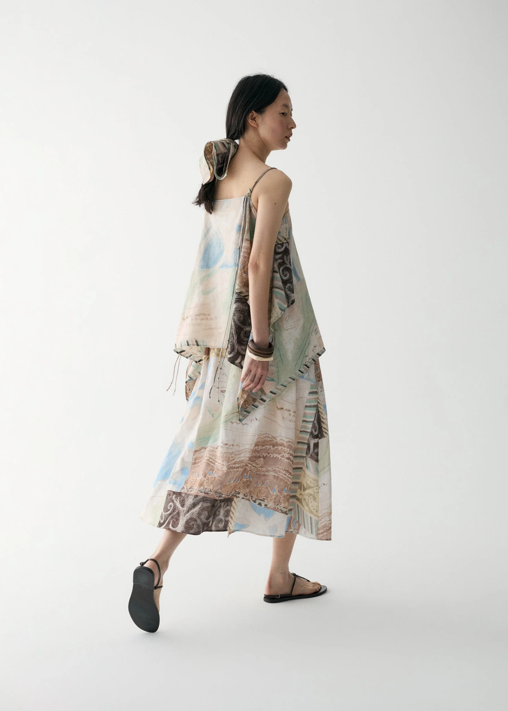 Draped Panel Tribal-print Skirt - Image 6