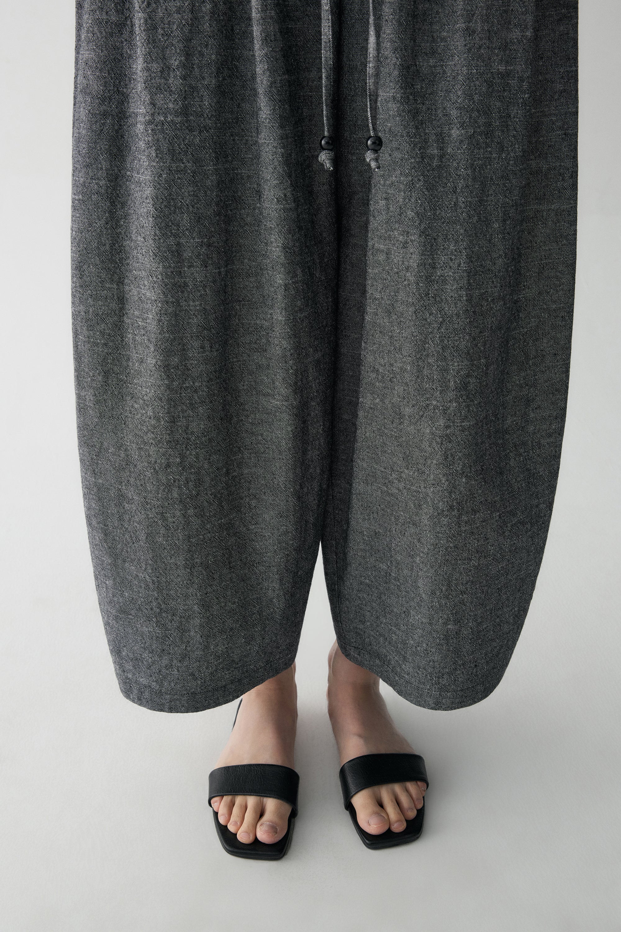Drawstring Beaded Waist Pants - Image 12