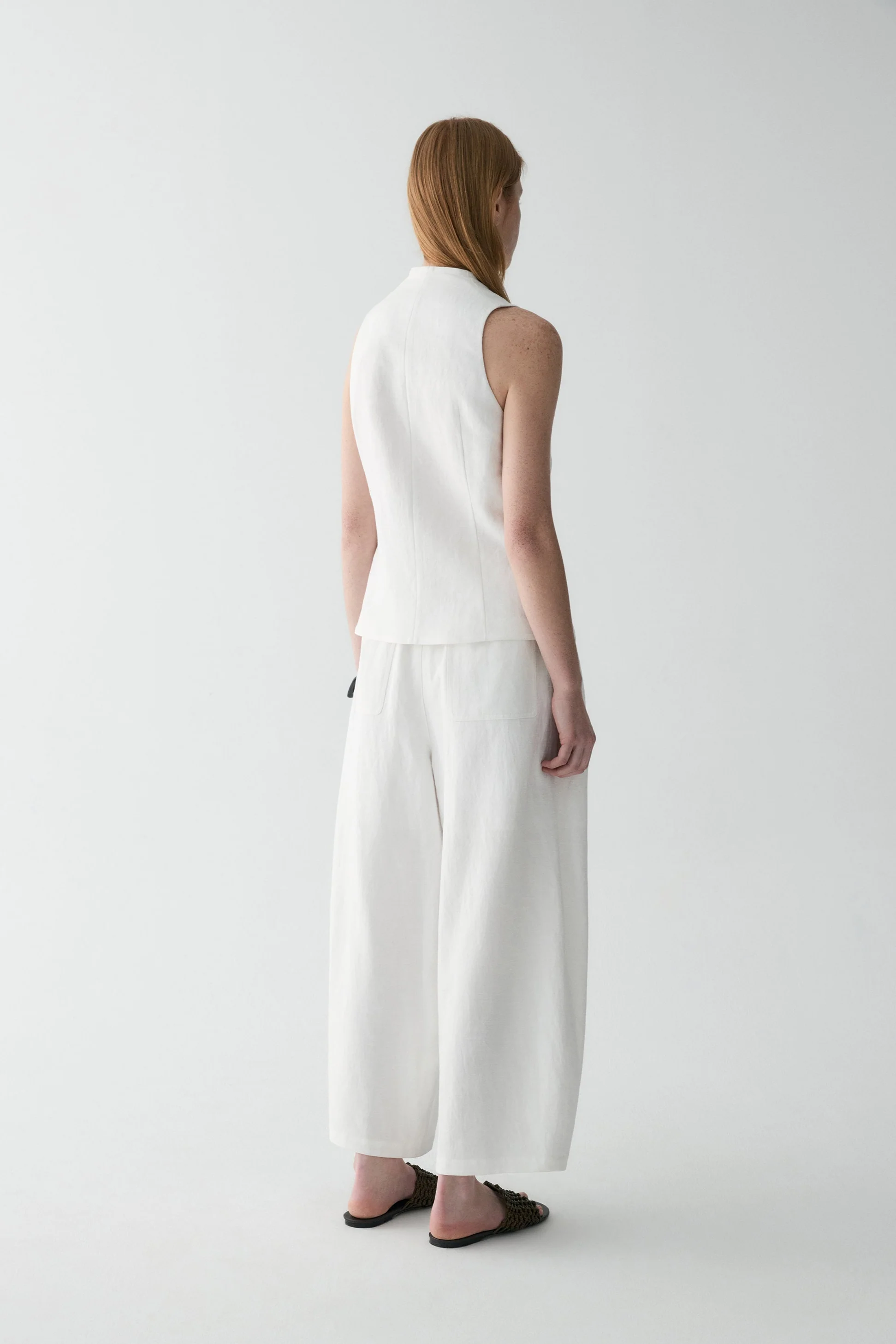 Drawstring Beaded Waist Pants - Image 16