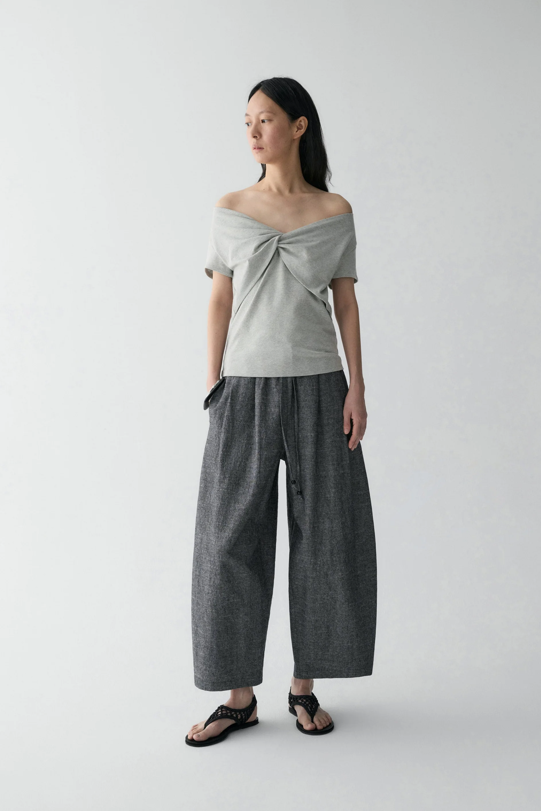 Drawstring Beaded Waist Pants - Image 6