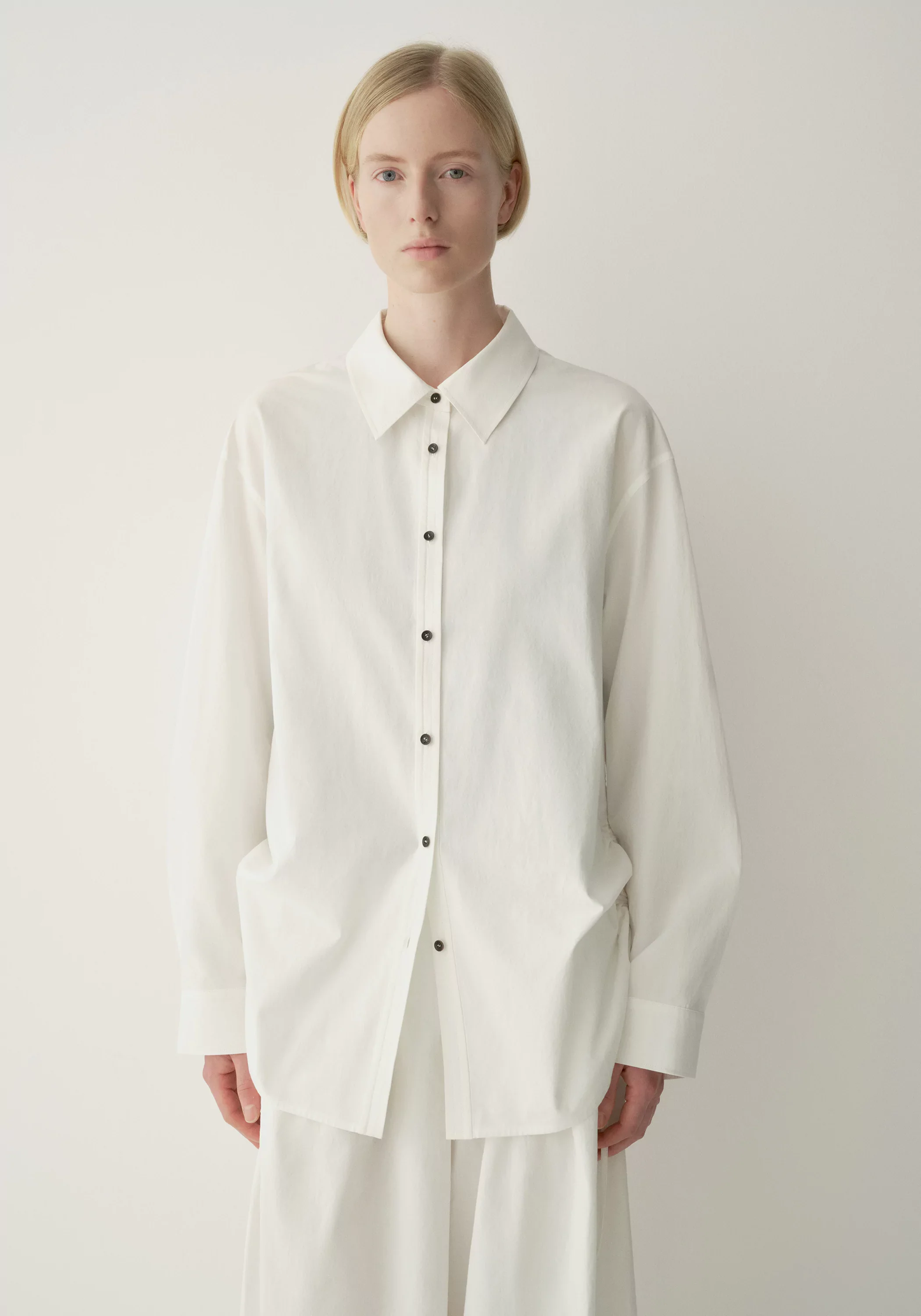 Drawstring Cotton Shirt