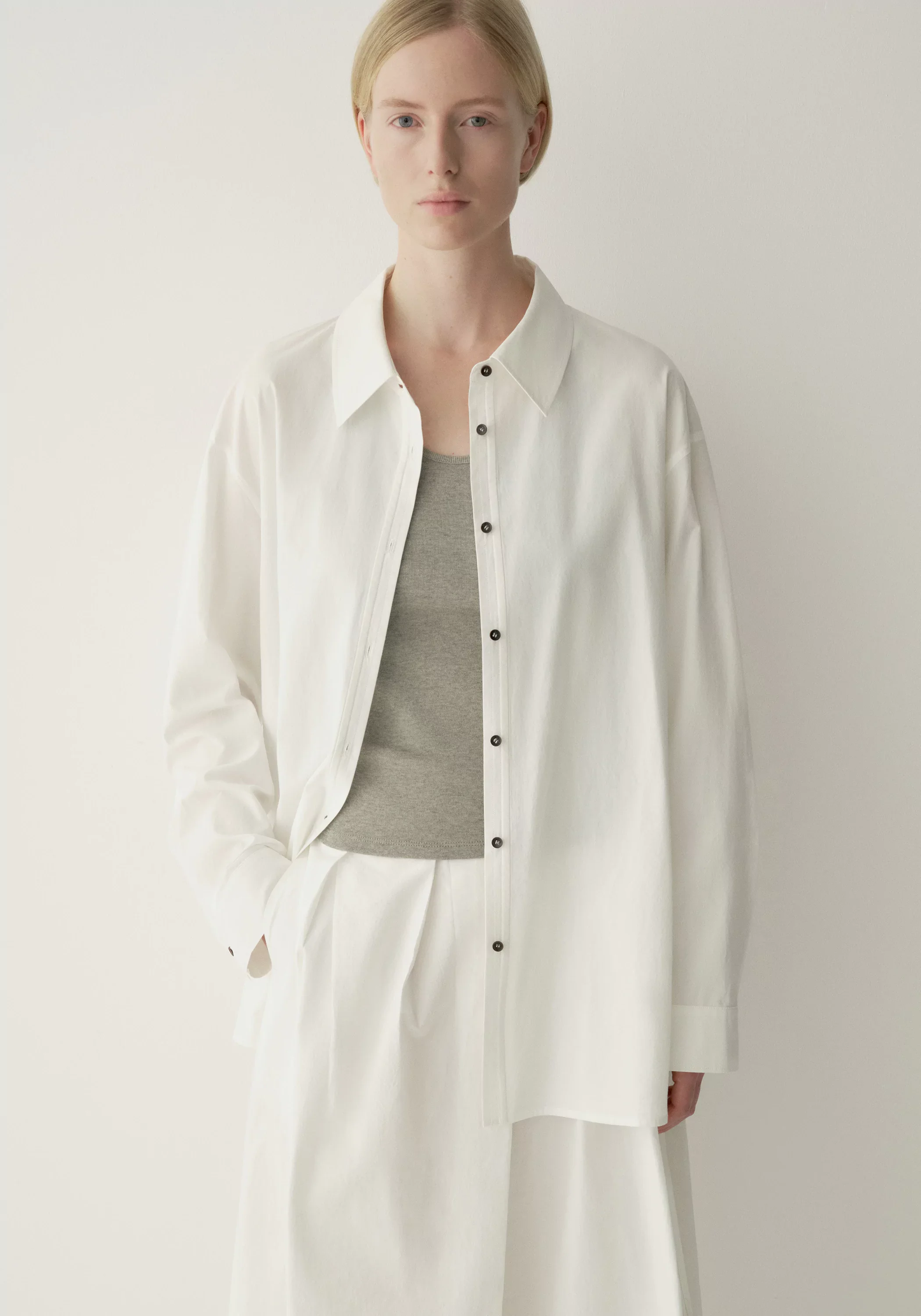 Drawstring Cotton Shirt - Image 10
