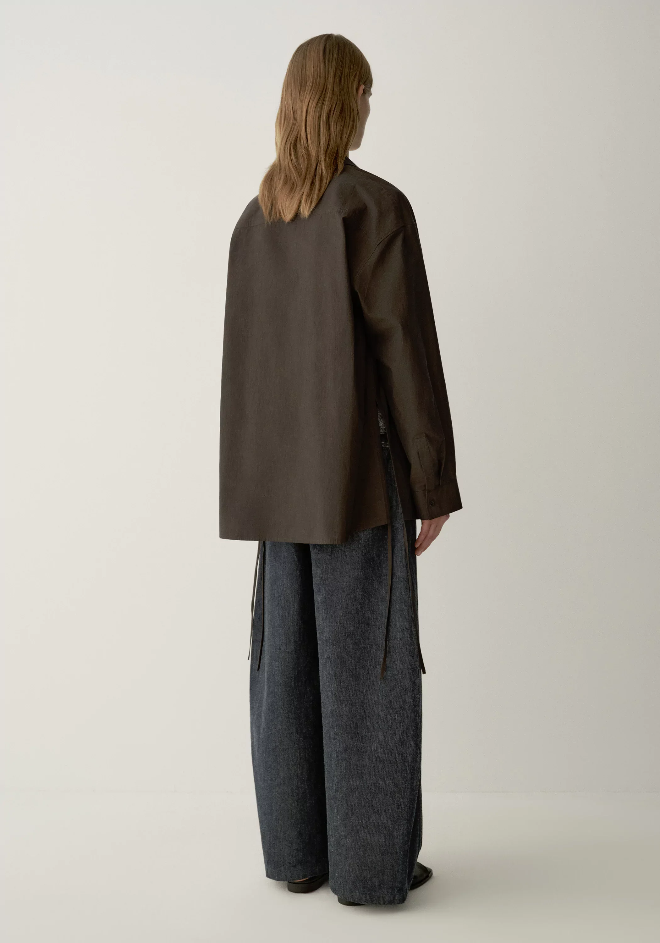 Drawstring Cotton Shirt - Image 14