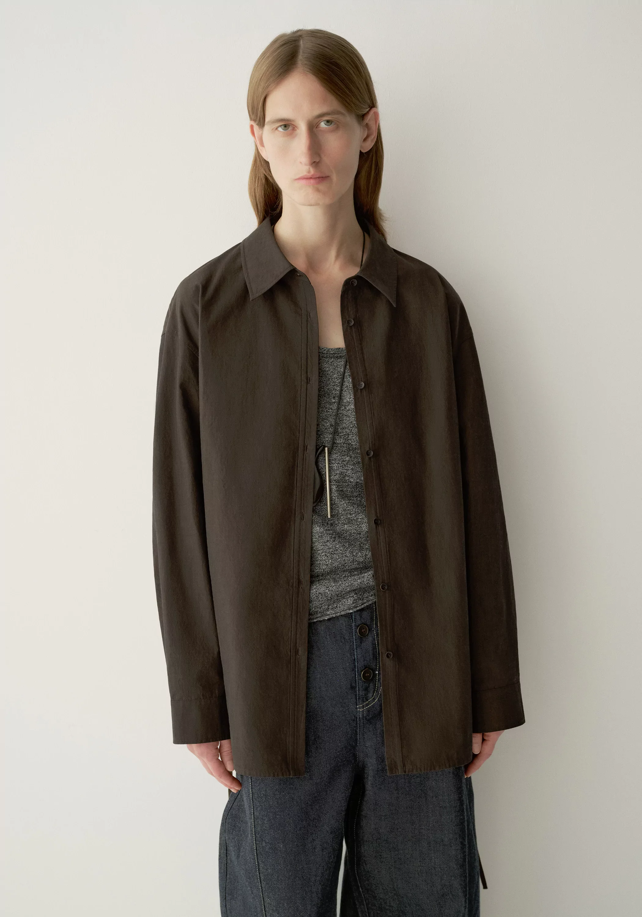 Drawstring Cotton Shirt - Image 3