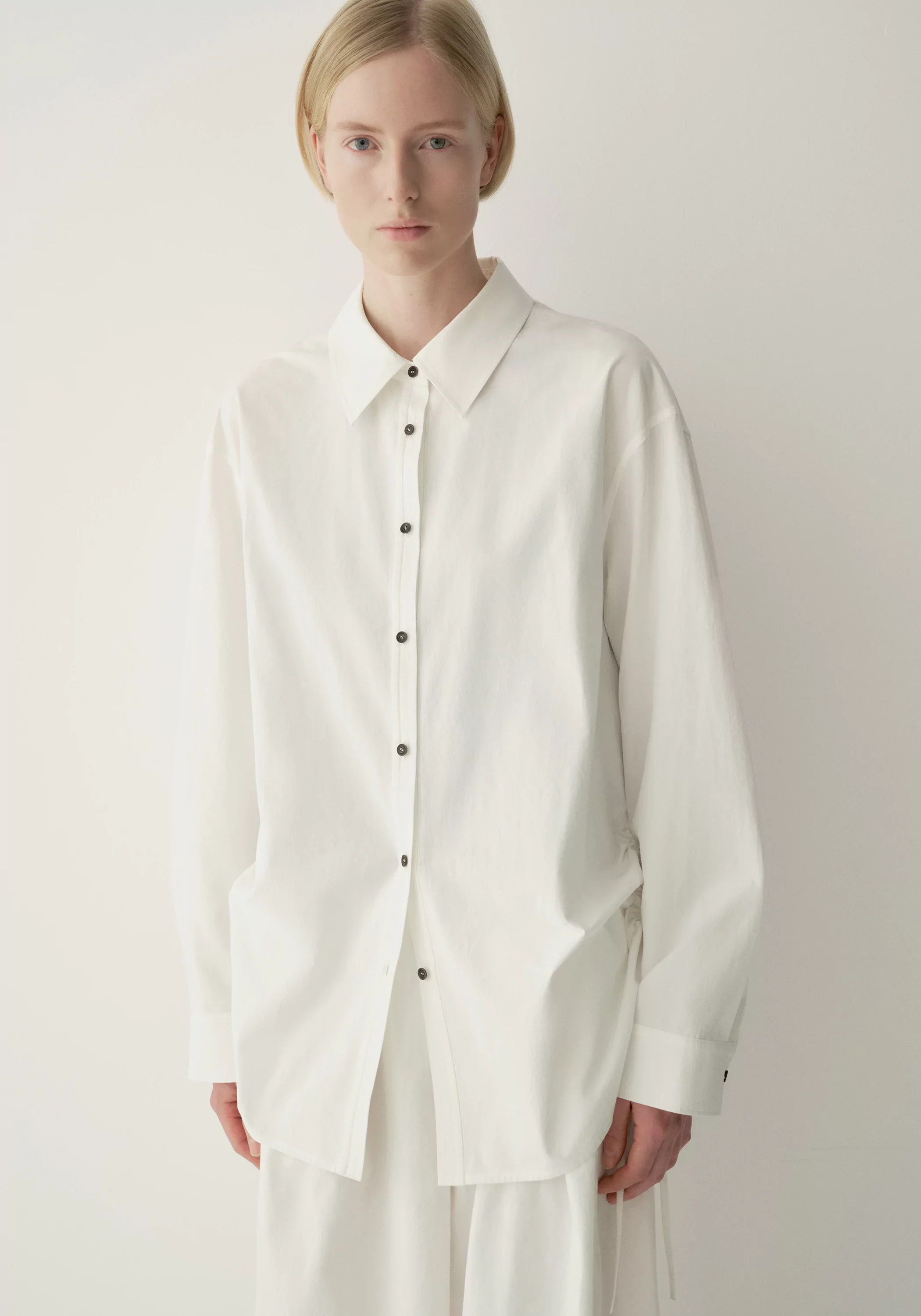 Drawstring Cotton Shirt - Image 9
