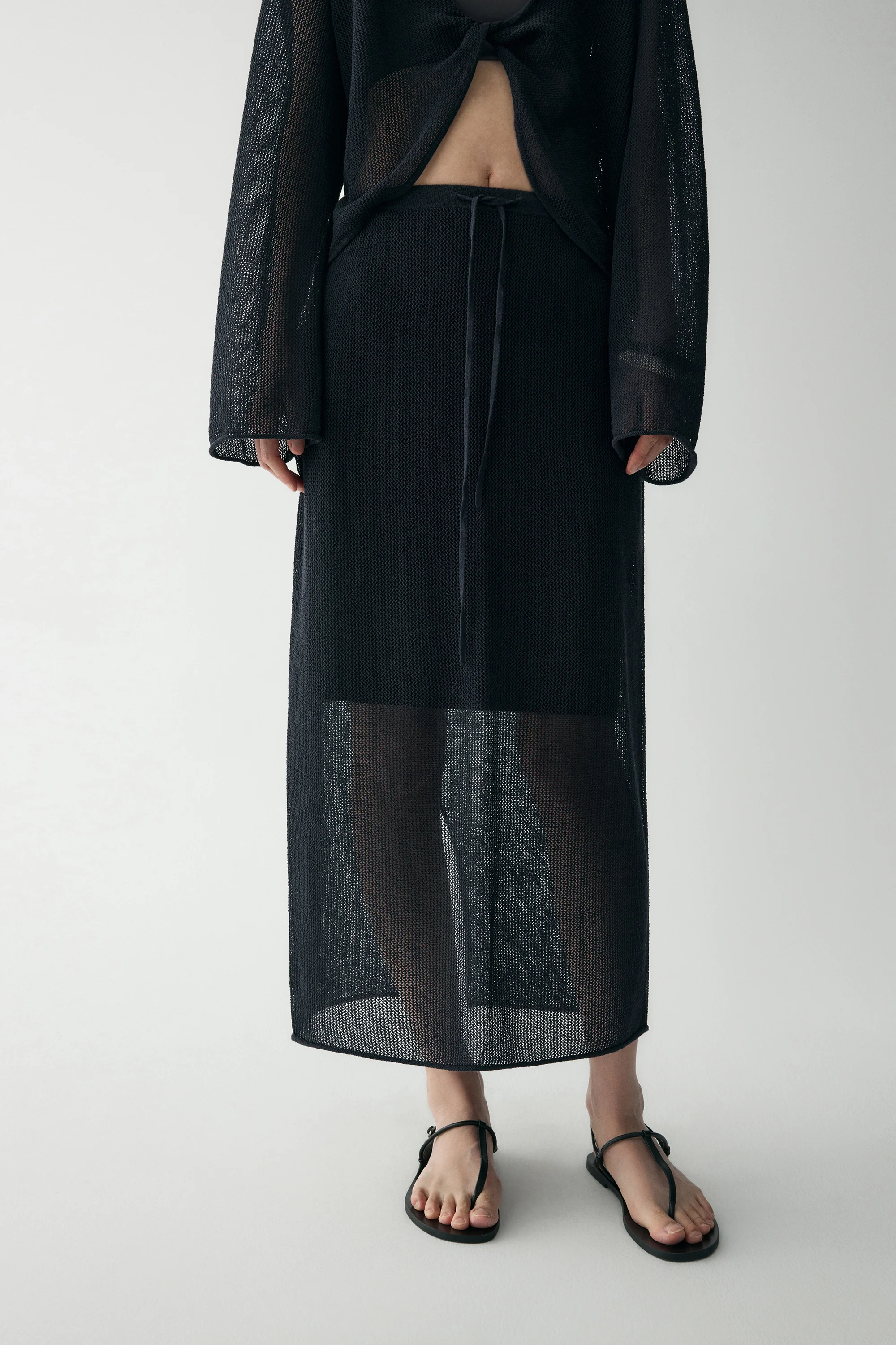 Drawstring Sheer Skirt - Image 10