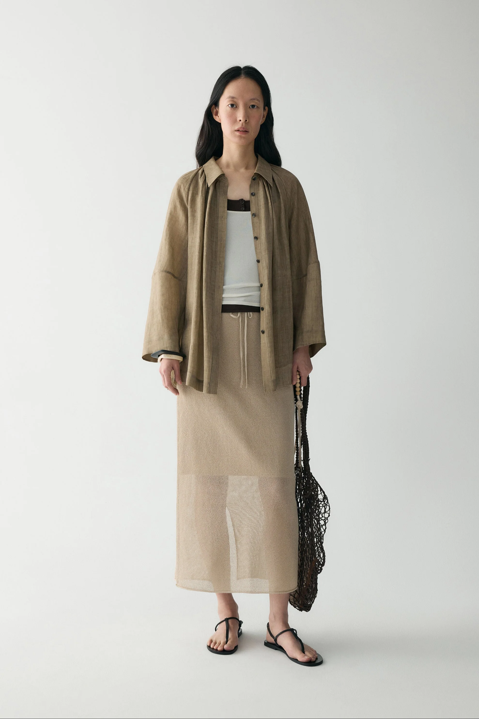 Drawstring Sheer Skirt - Image 13