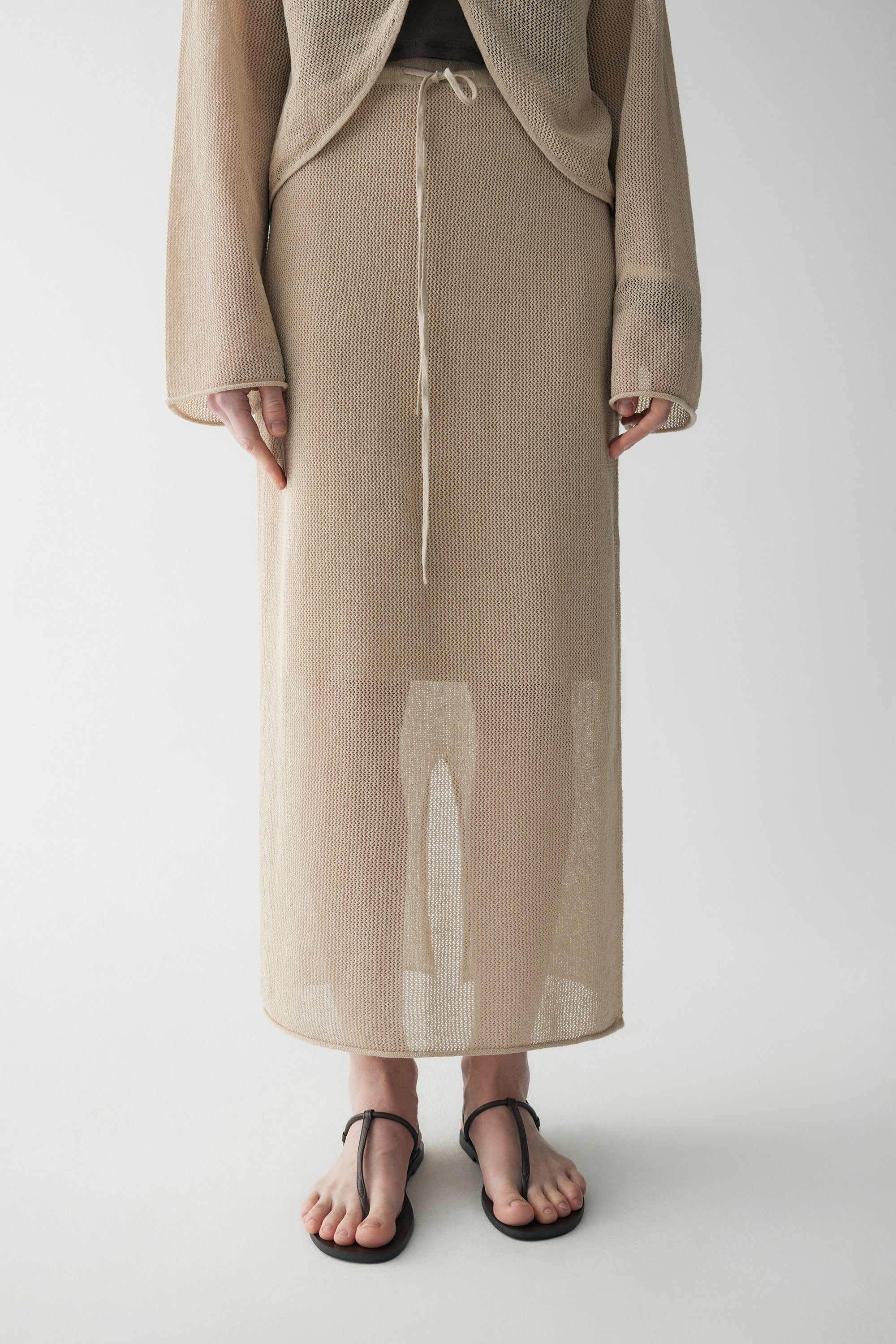 Drawstring Sheer Skirt - Image 14