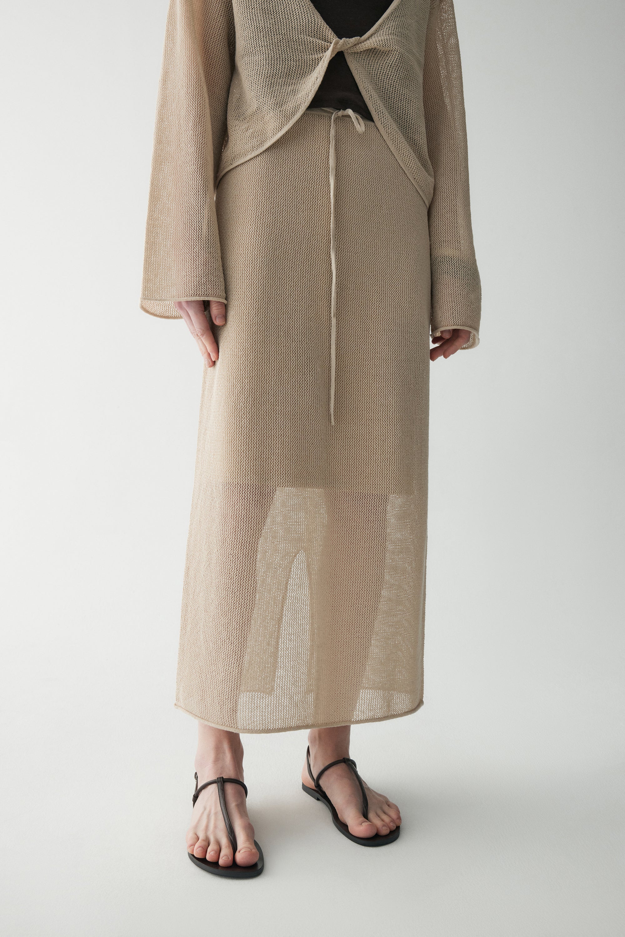 Drawstring Sheer Skirt - Image 16