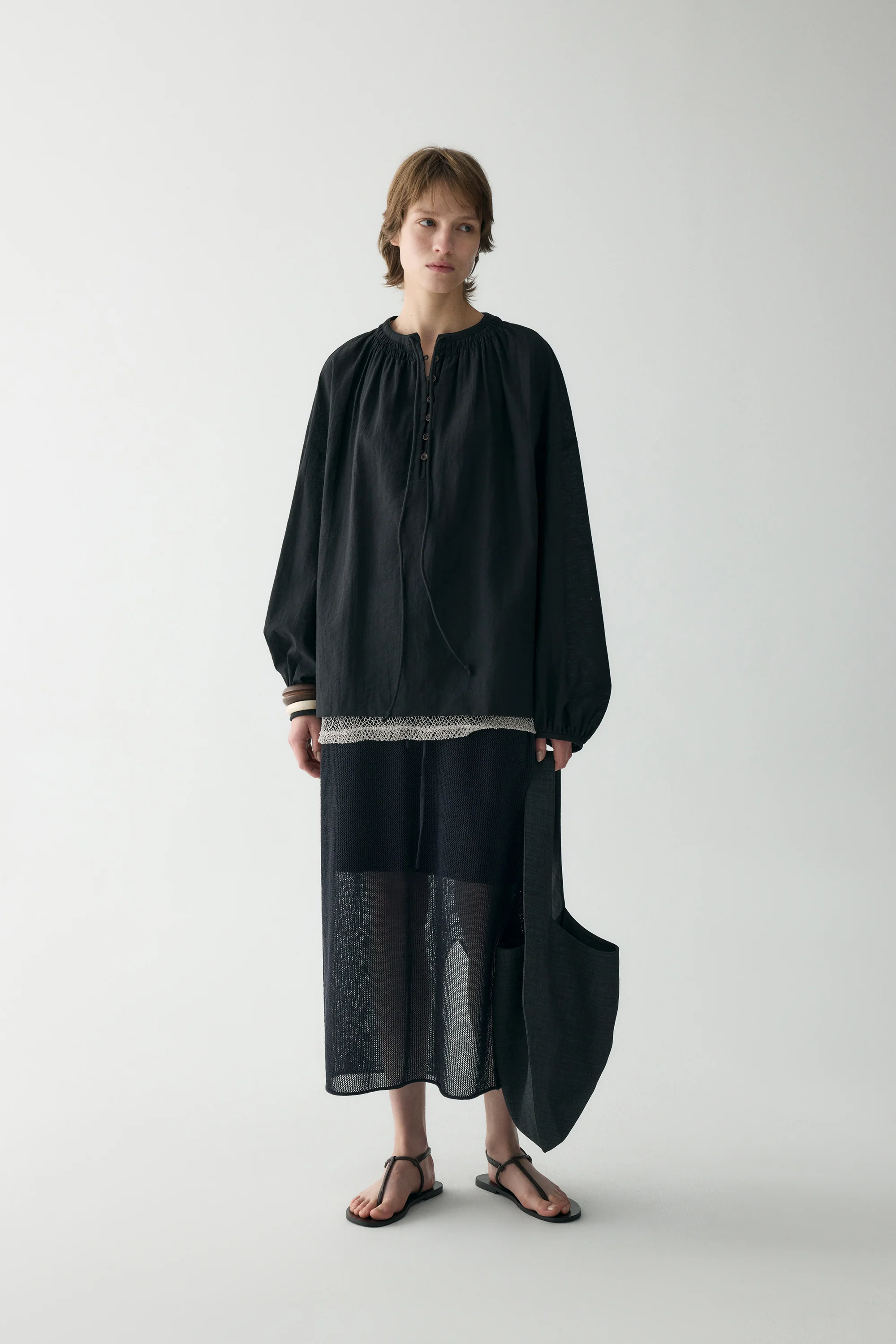 Drawstring Sheer Skirt - Image 7
