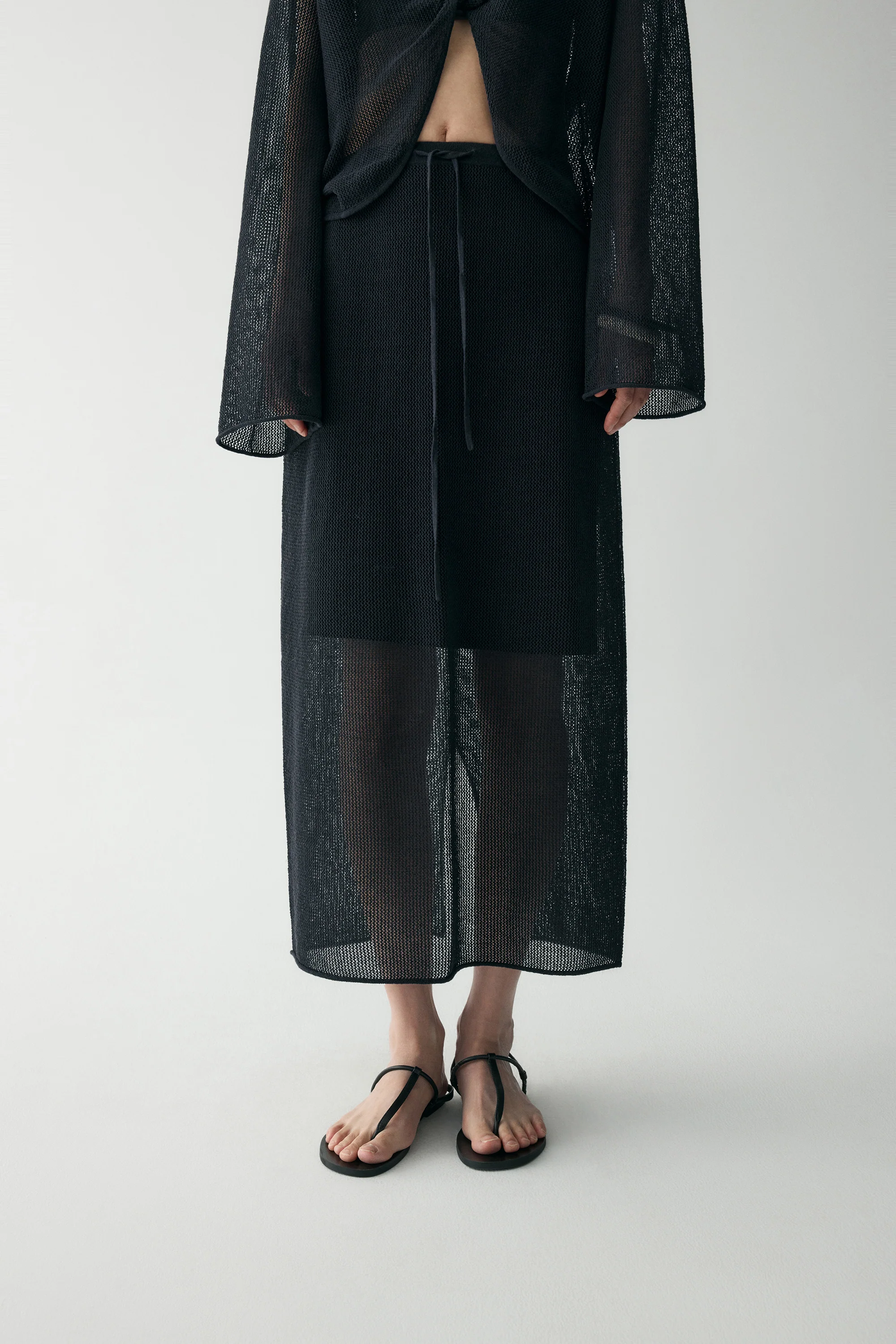 Drawstring Sheer Skirt - Image 8