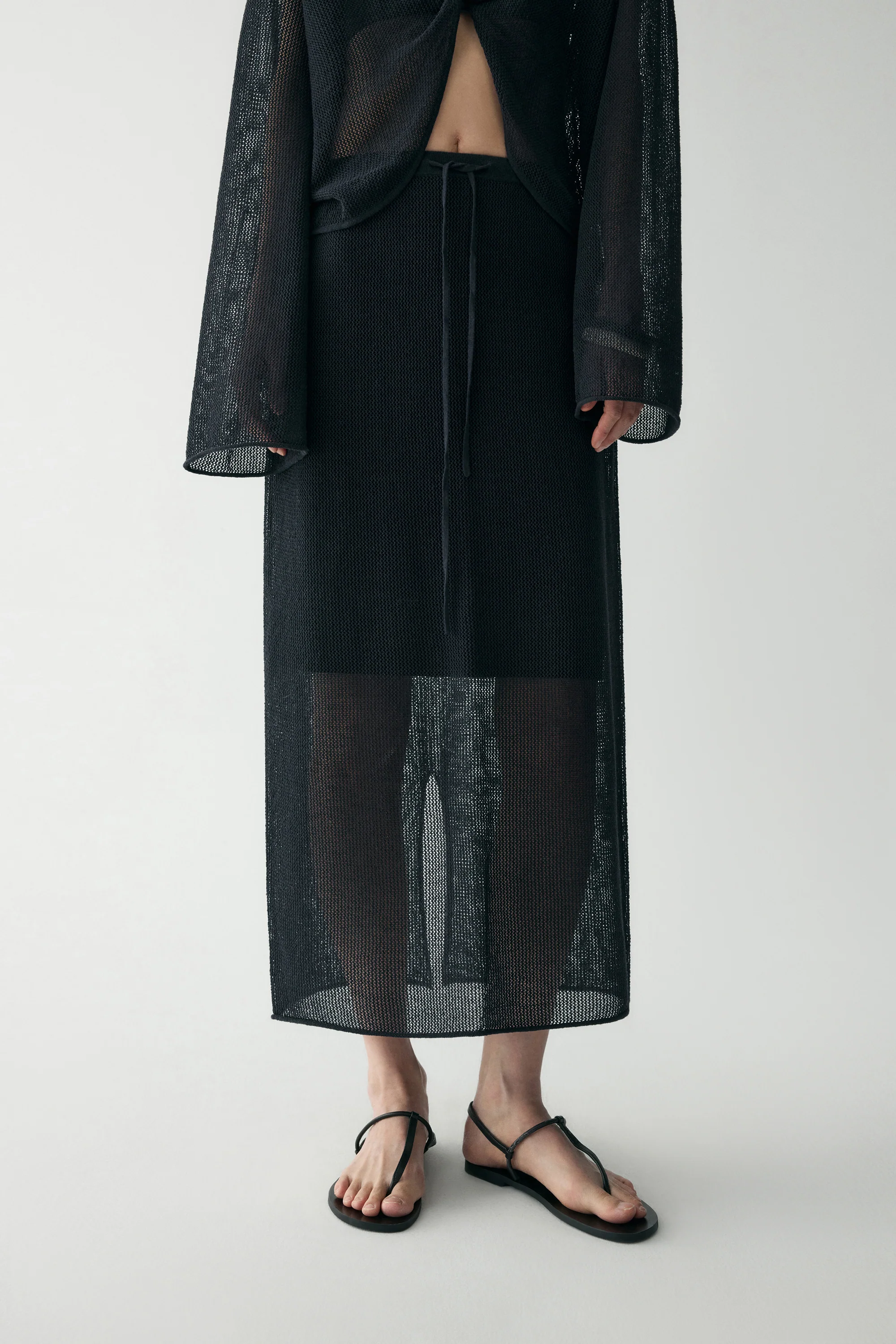 Drawstring Sheer Skirt - Image 9