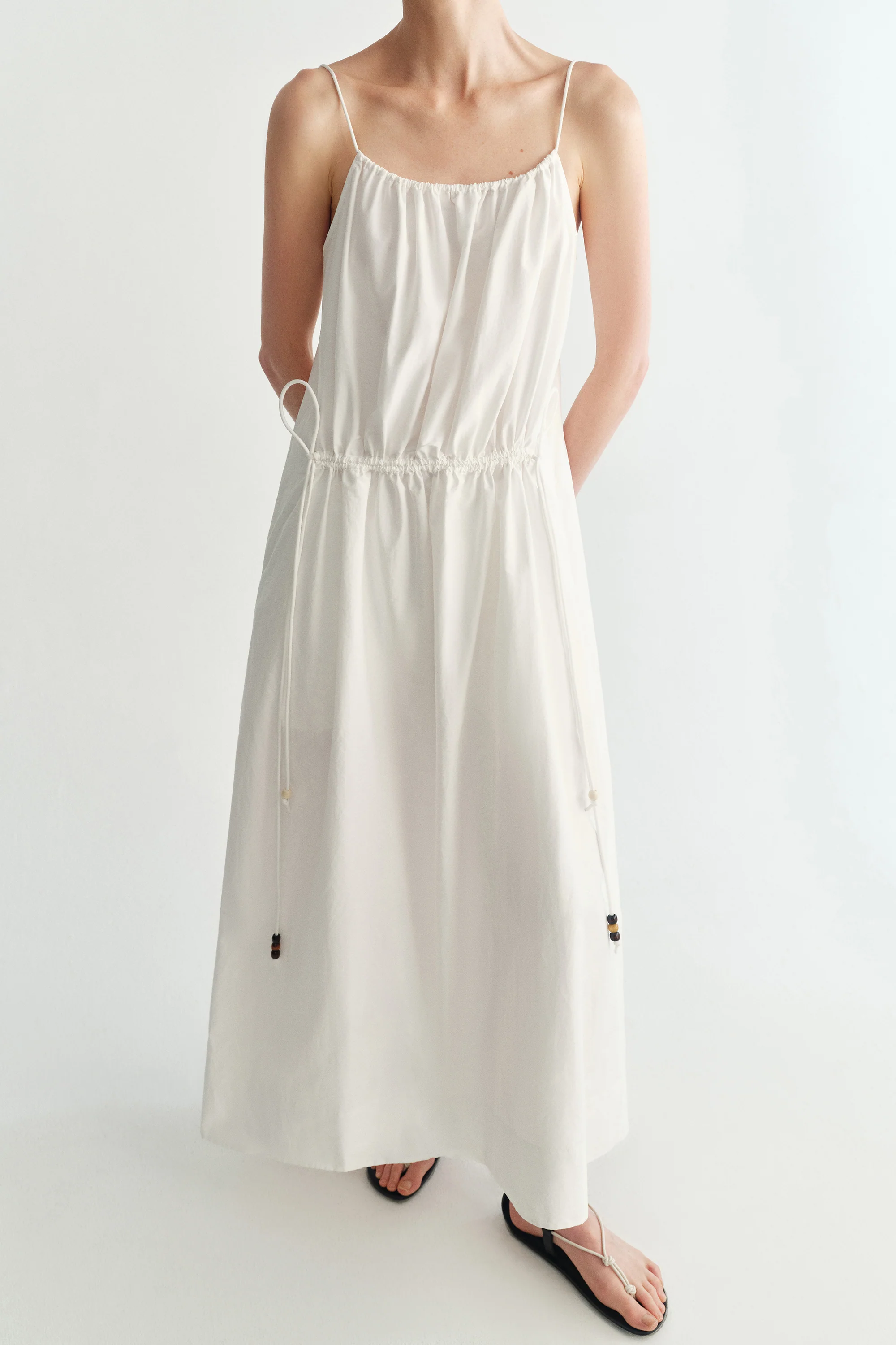 Drawstring Slip Maxi Dress - Image 11