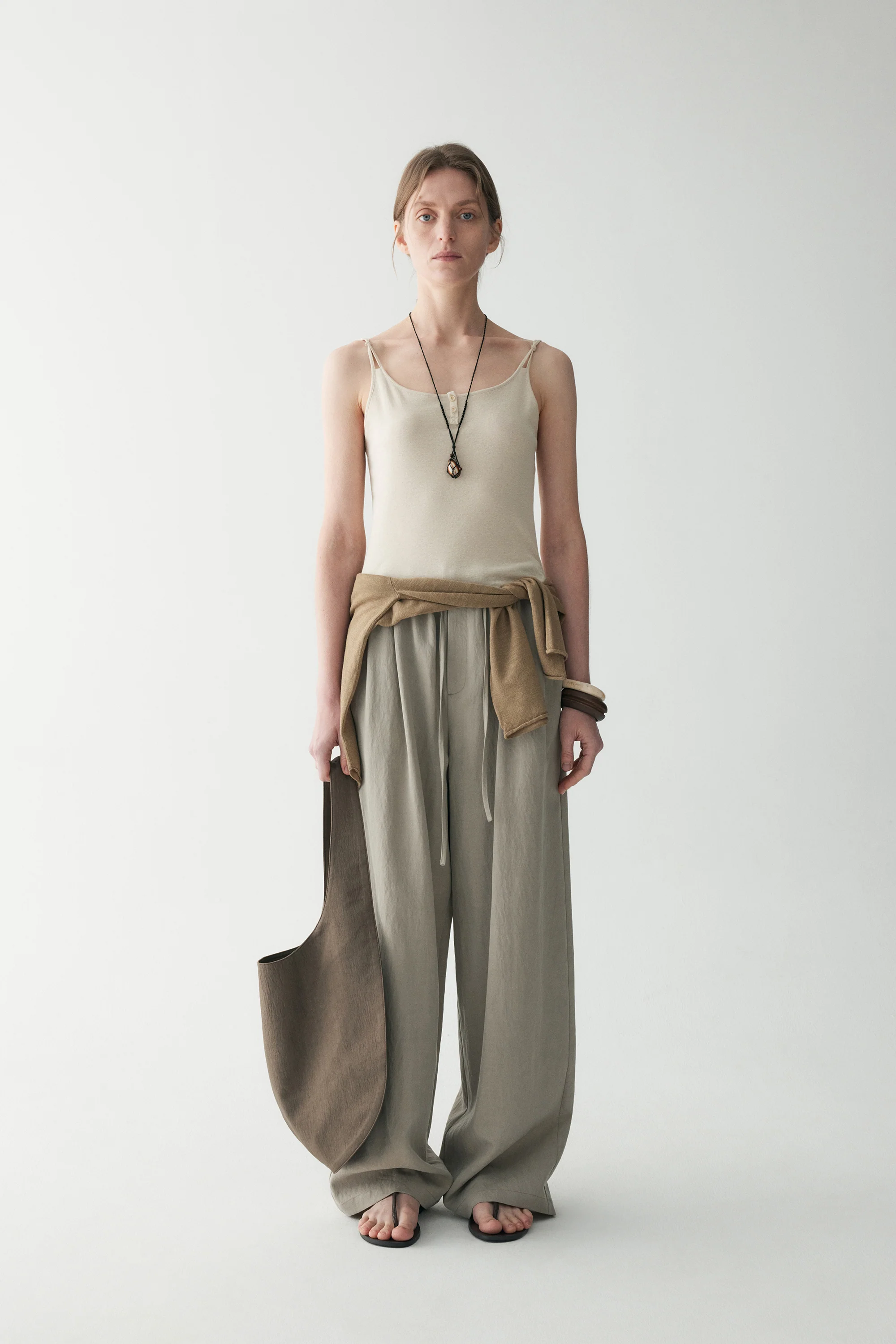 Drawstring Wide-leg Pants - Image 13