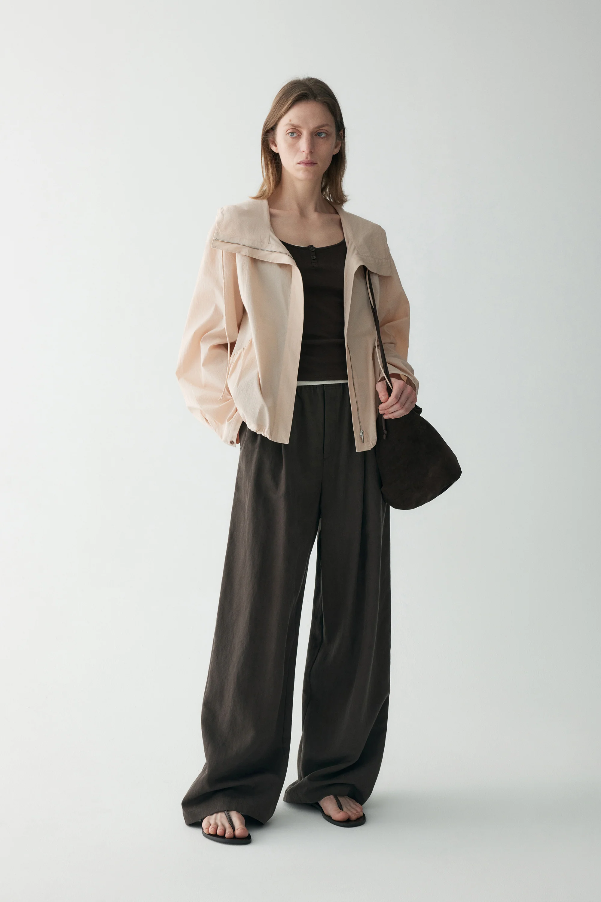 Drawstring Wide-leg Pants - Image 3