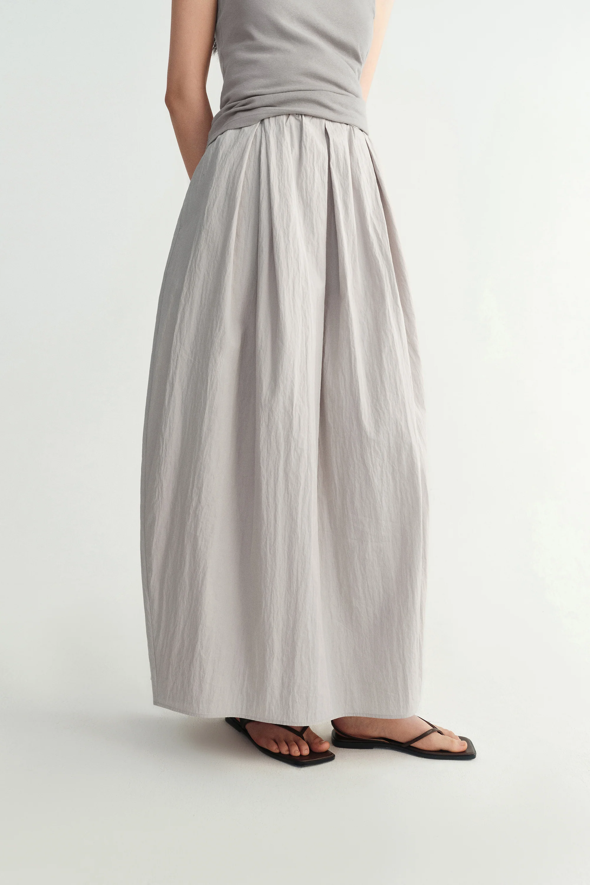 Elasticated Cotton Maxi Skirt - Image 10