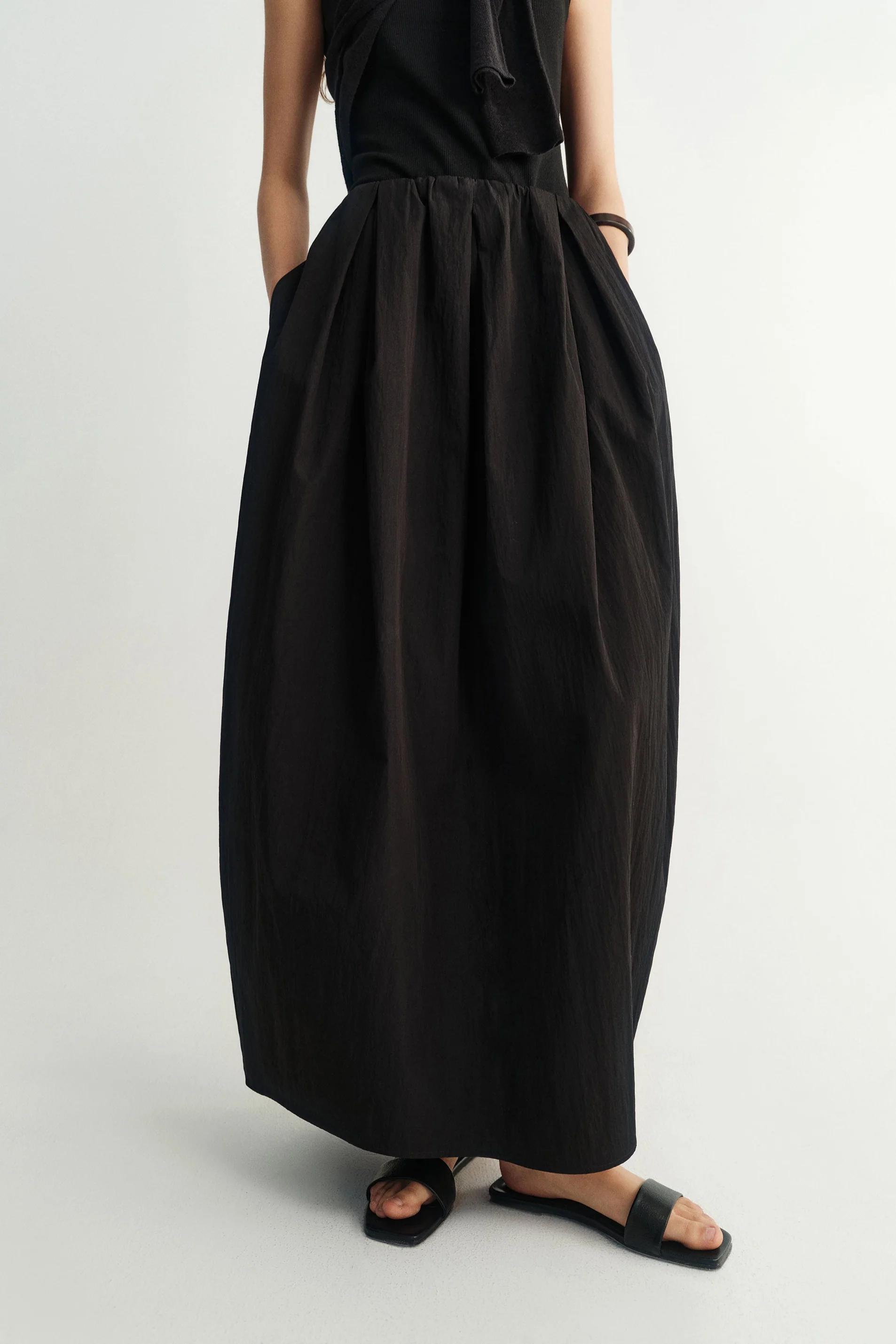 Elasticated Cotton Maxi Skirt - Image 6