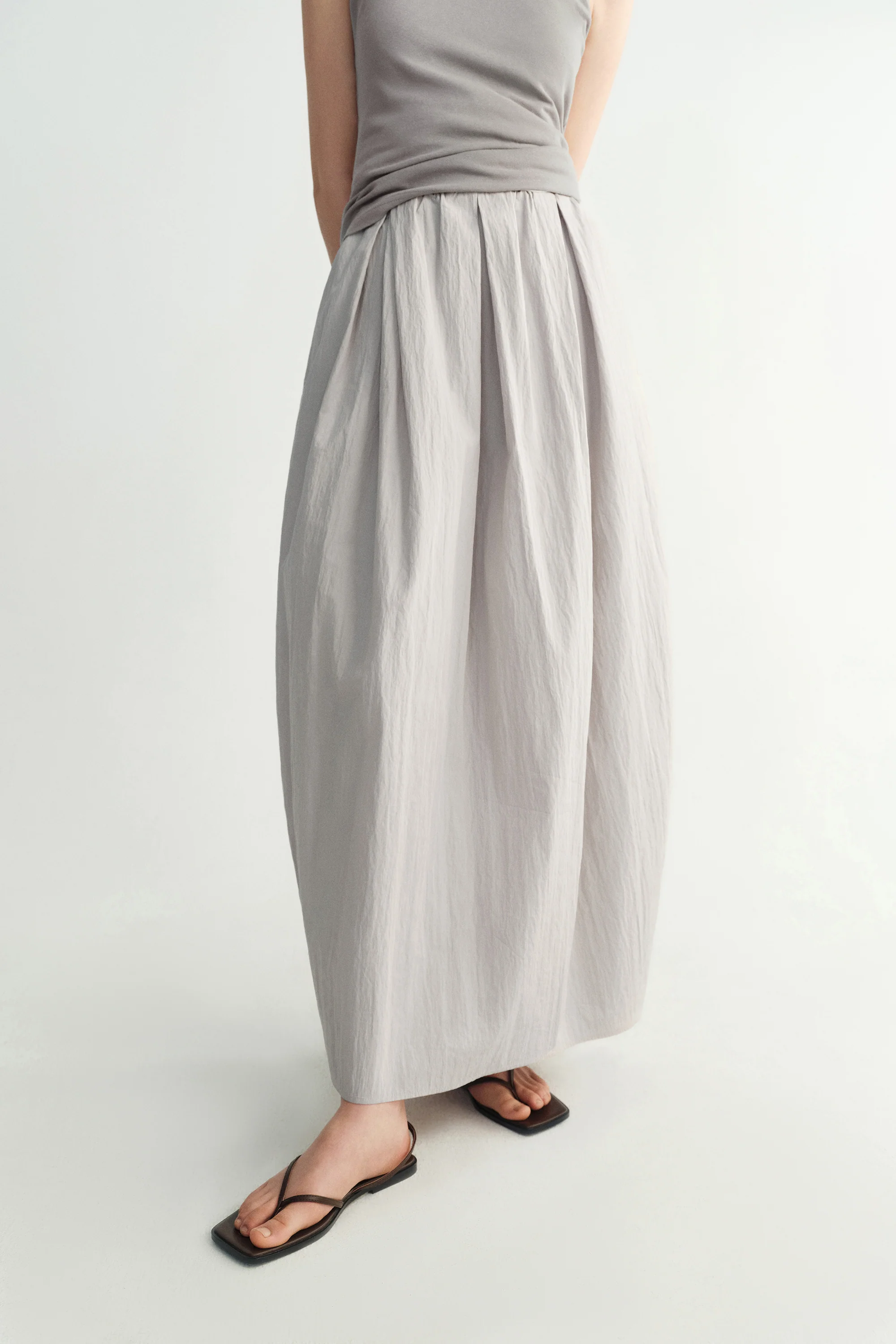 Elasticated Cotton Maxi Skirt - Image 9