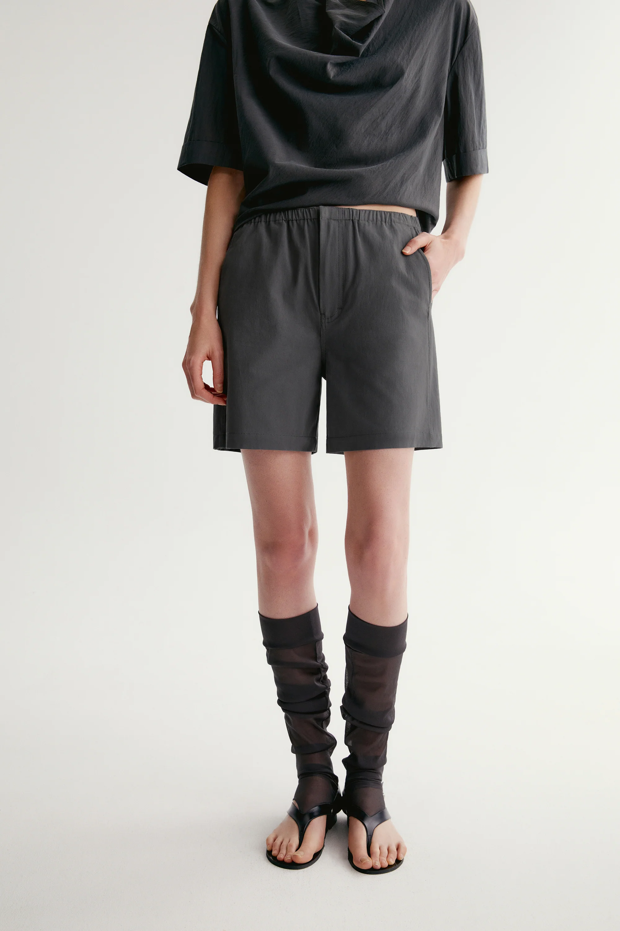 Elasticated Cotton Shorts - Image 5