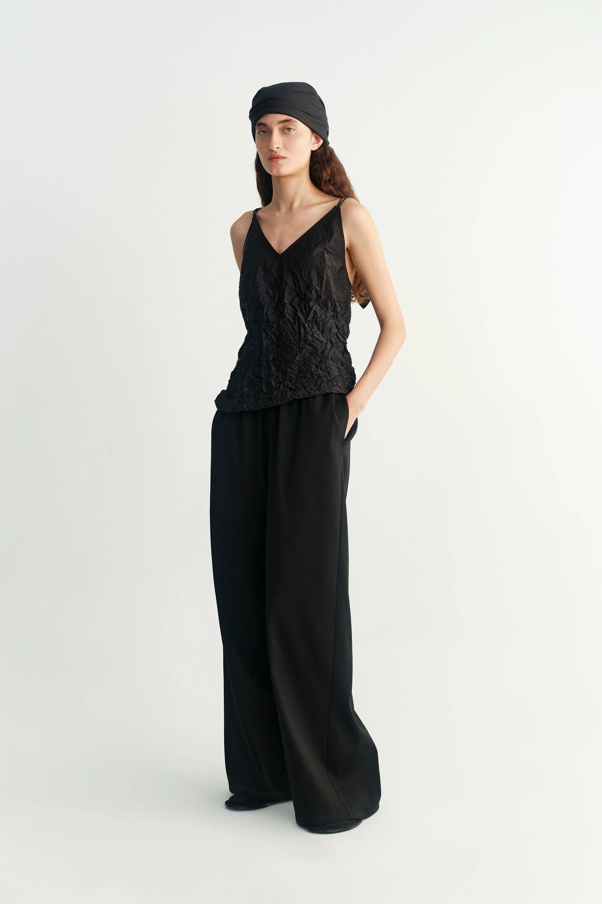 Elasticated Wide-leg Pants