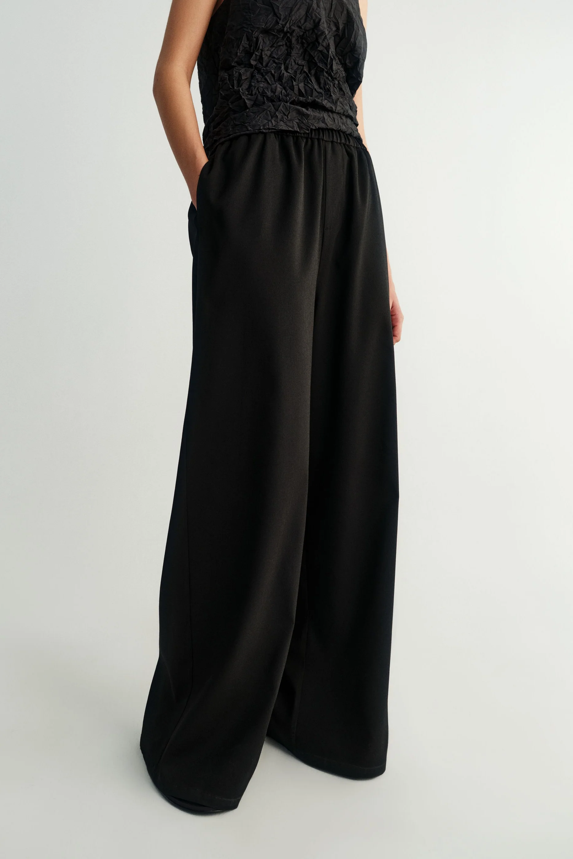 Elasticated Wide-leg Pants - Image 19