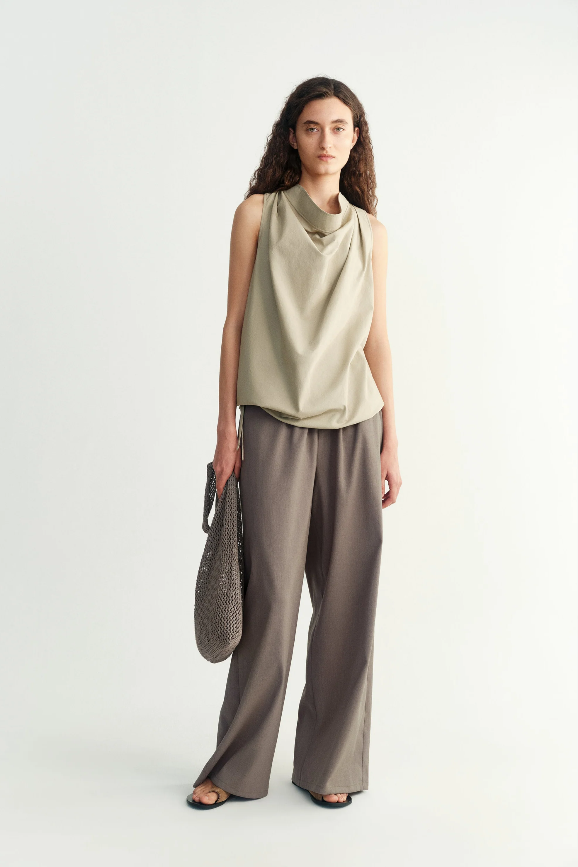 Elasticated Wide-leg Pants - Image 2