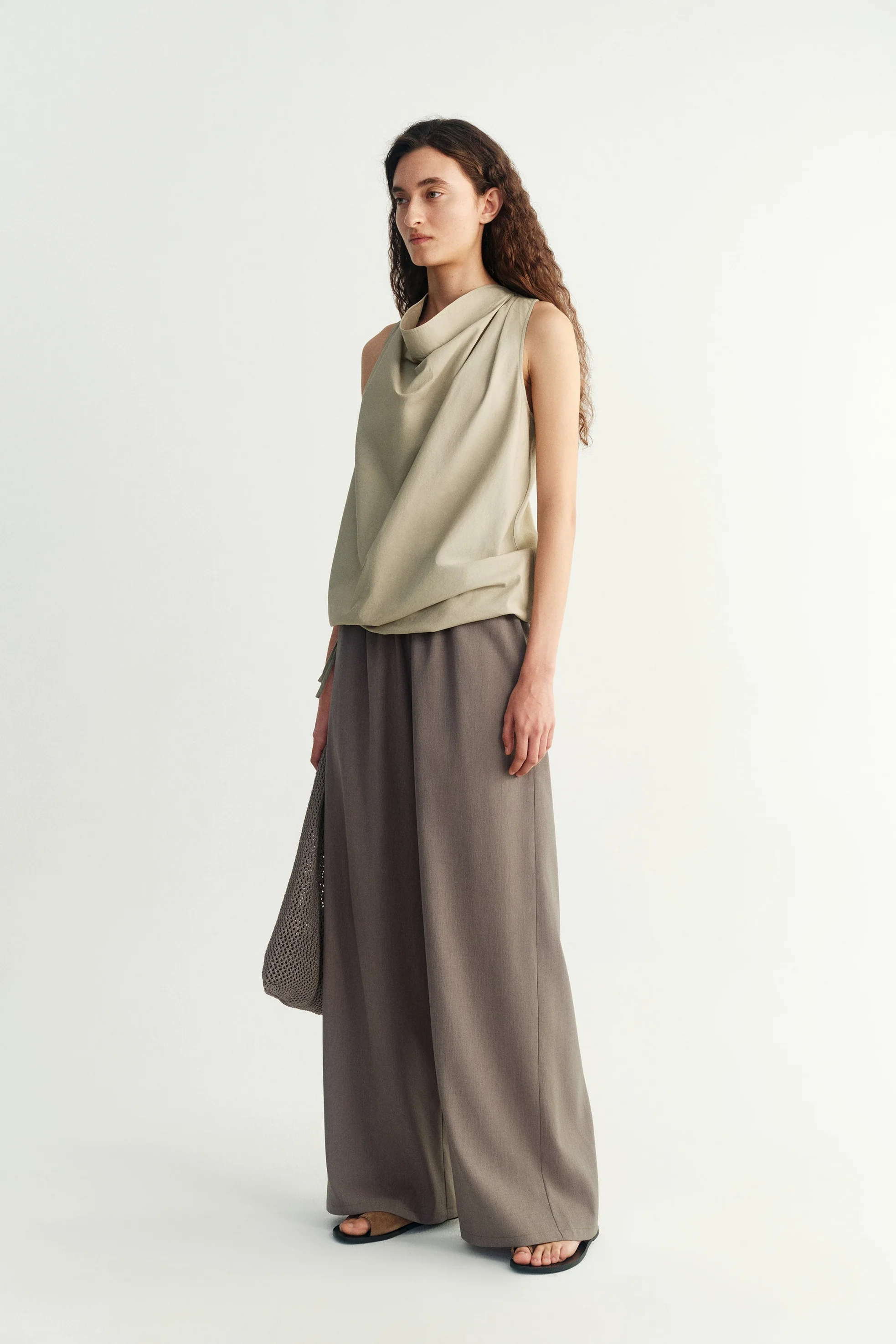 Elasticated Wide-leg Pants - Image 3
