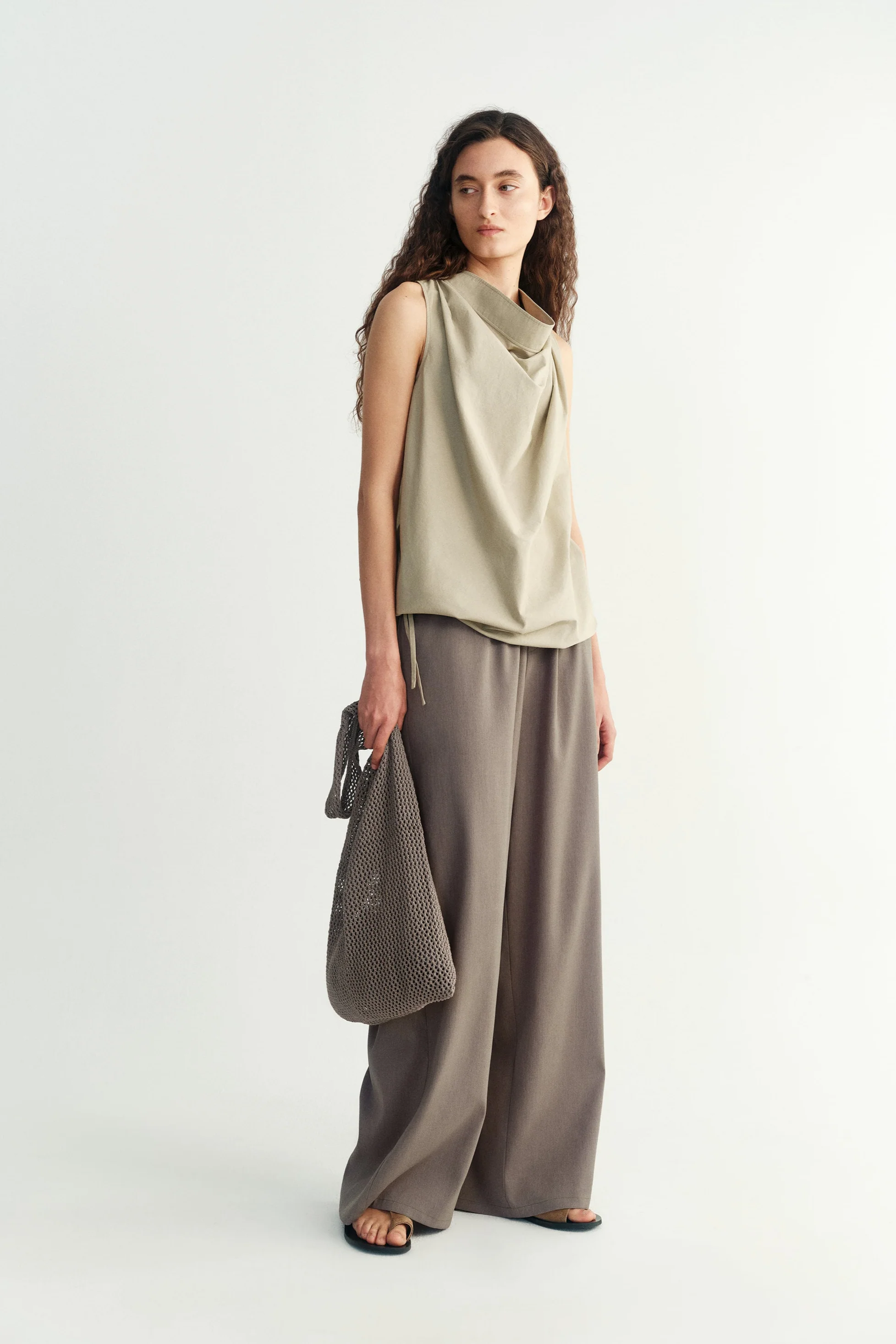 Elasticated Wide-leg Pants - Image 4