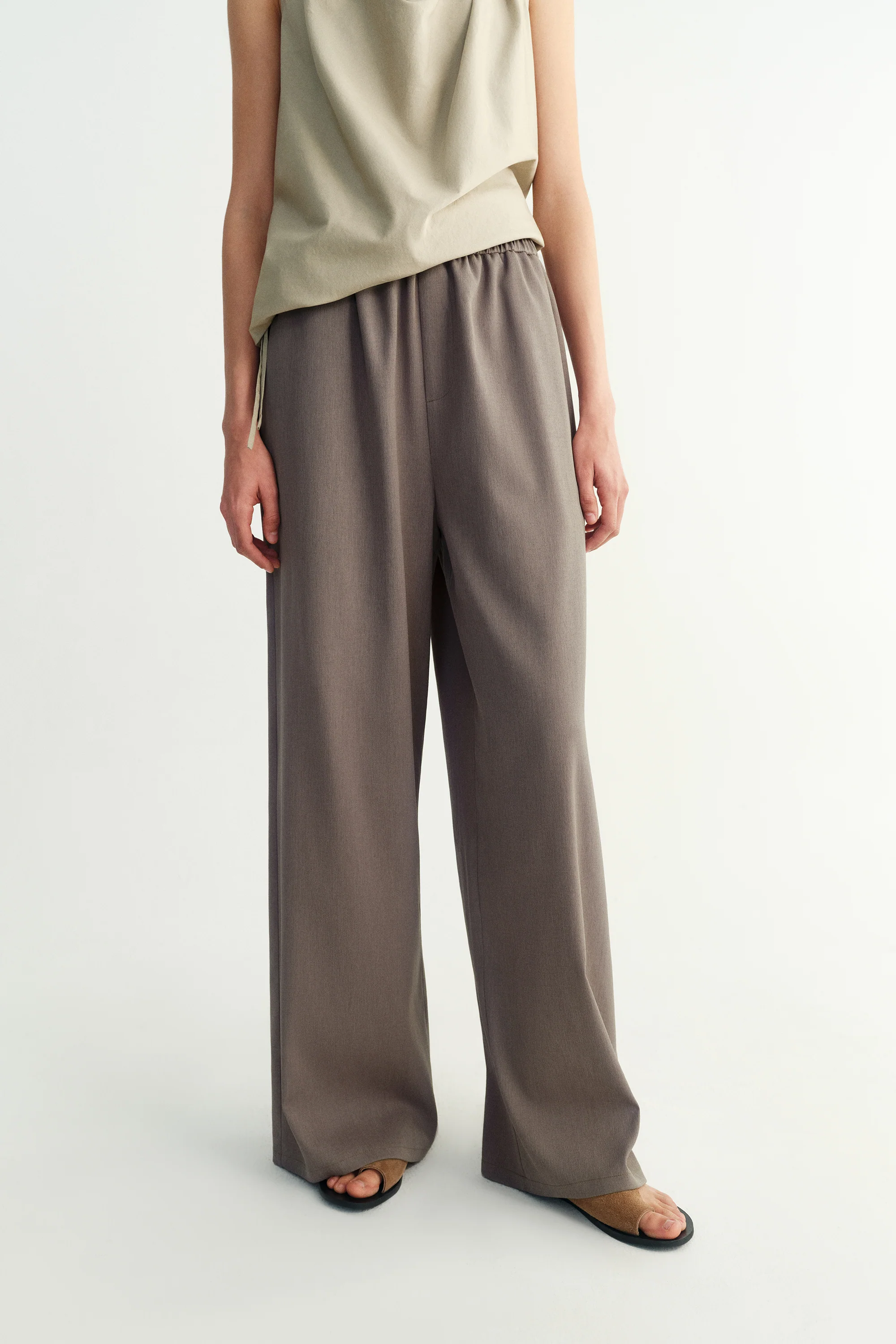 Elasticated Wide-leg Pants - Image 5