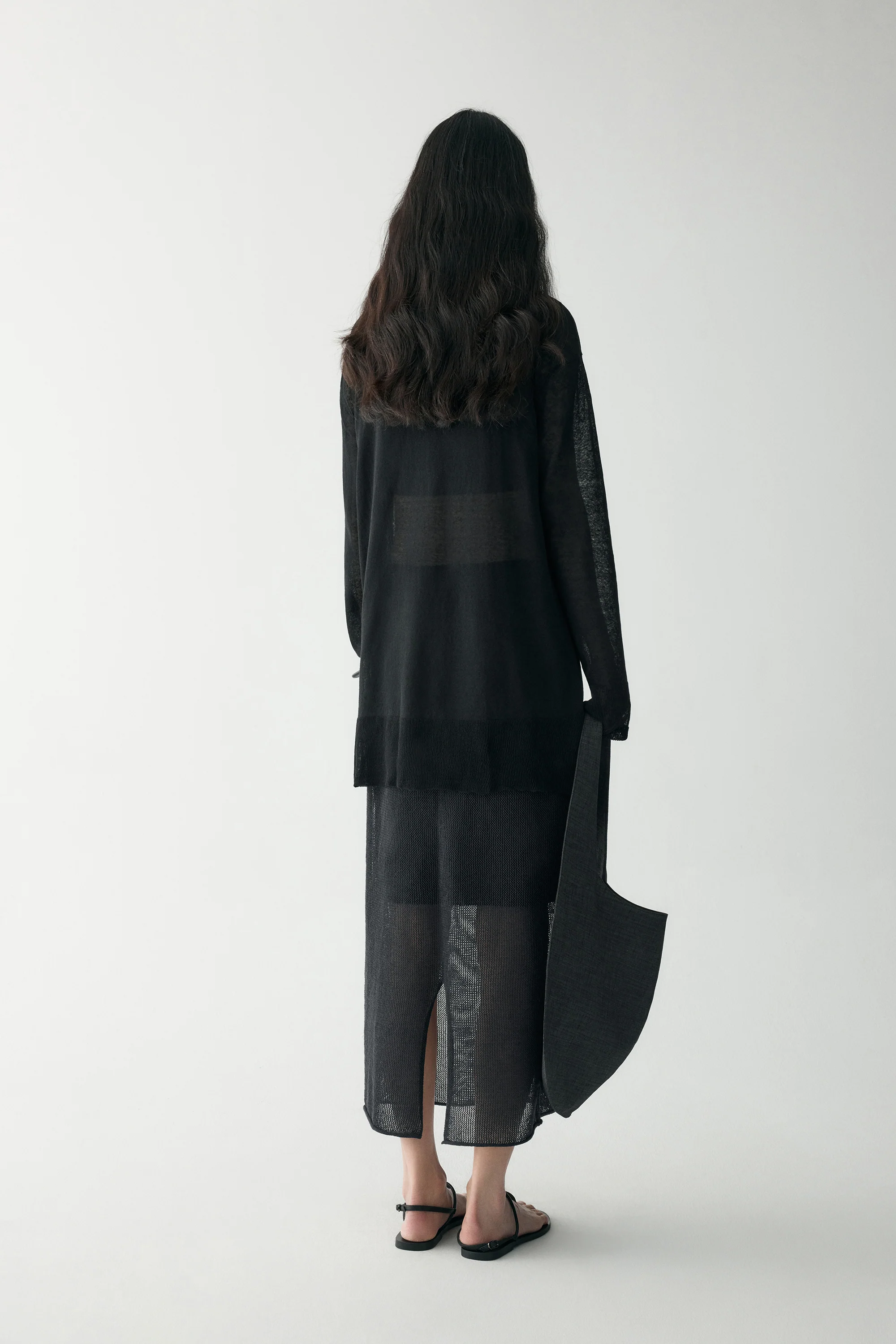 Long-sleeved  Tie-front Cardigan - Image 19