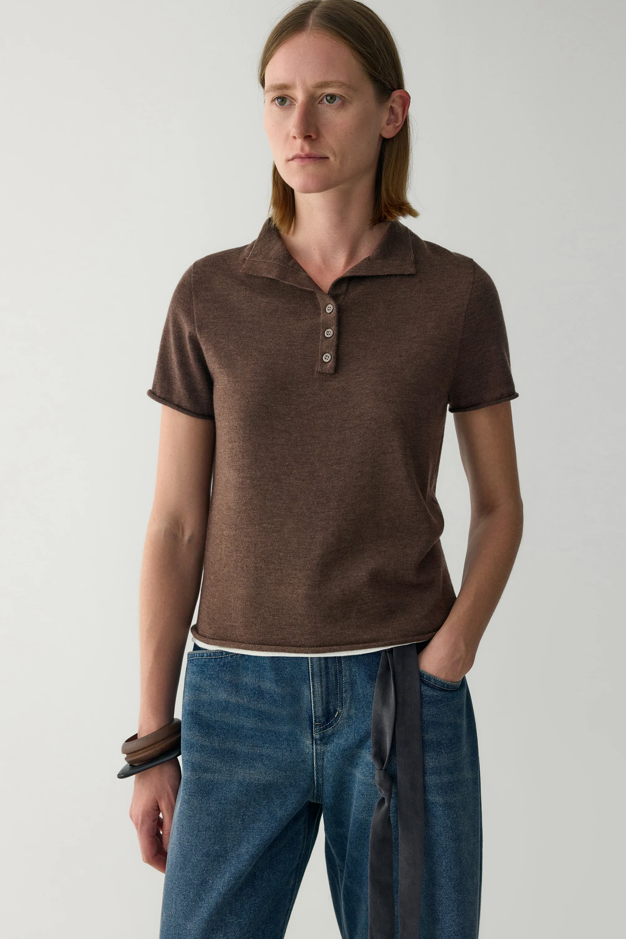 Short-Sleeve Wool Polo - Image 3
