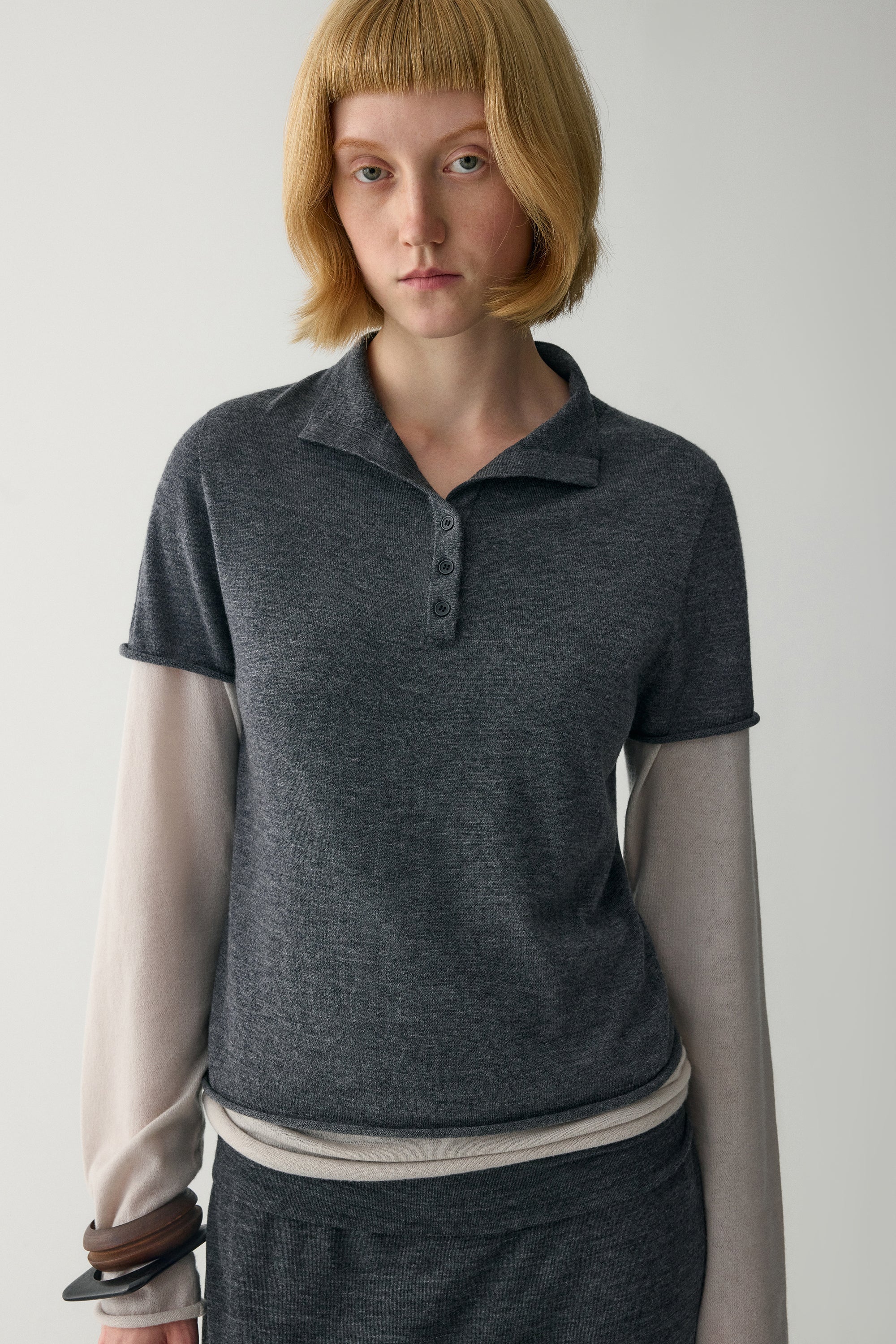Short-Sleeve Wool Polo - Image 4
