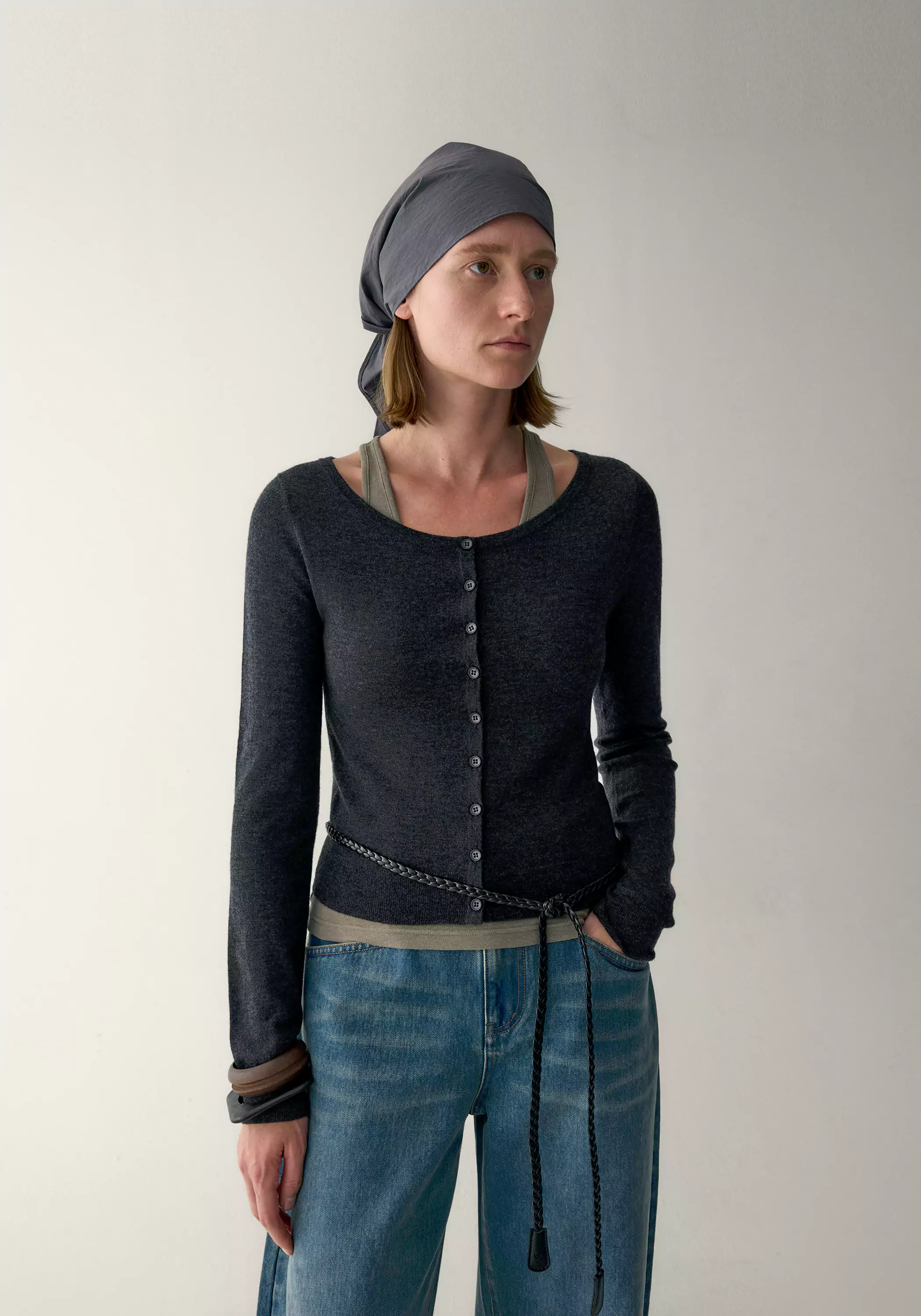Fitted Wool Cardigan