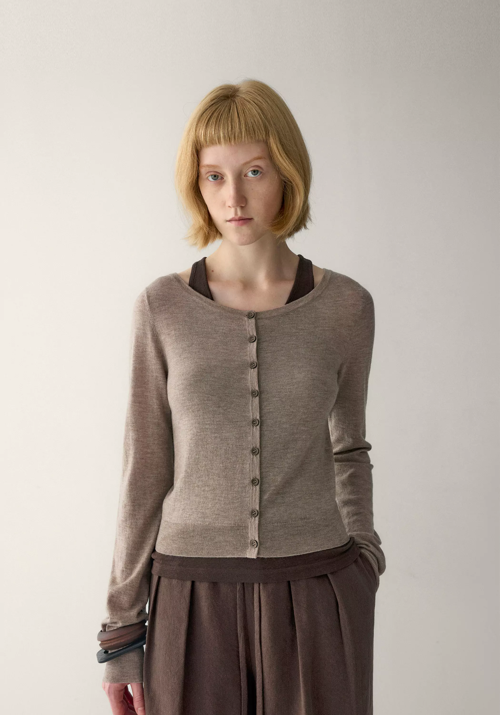 Fitted Wool Cardigan - Image 3