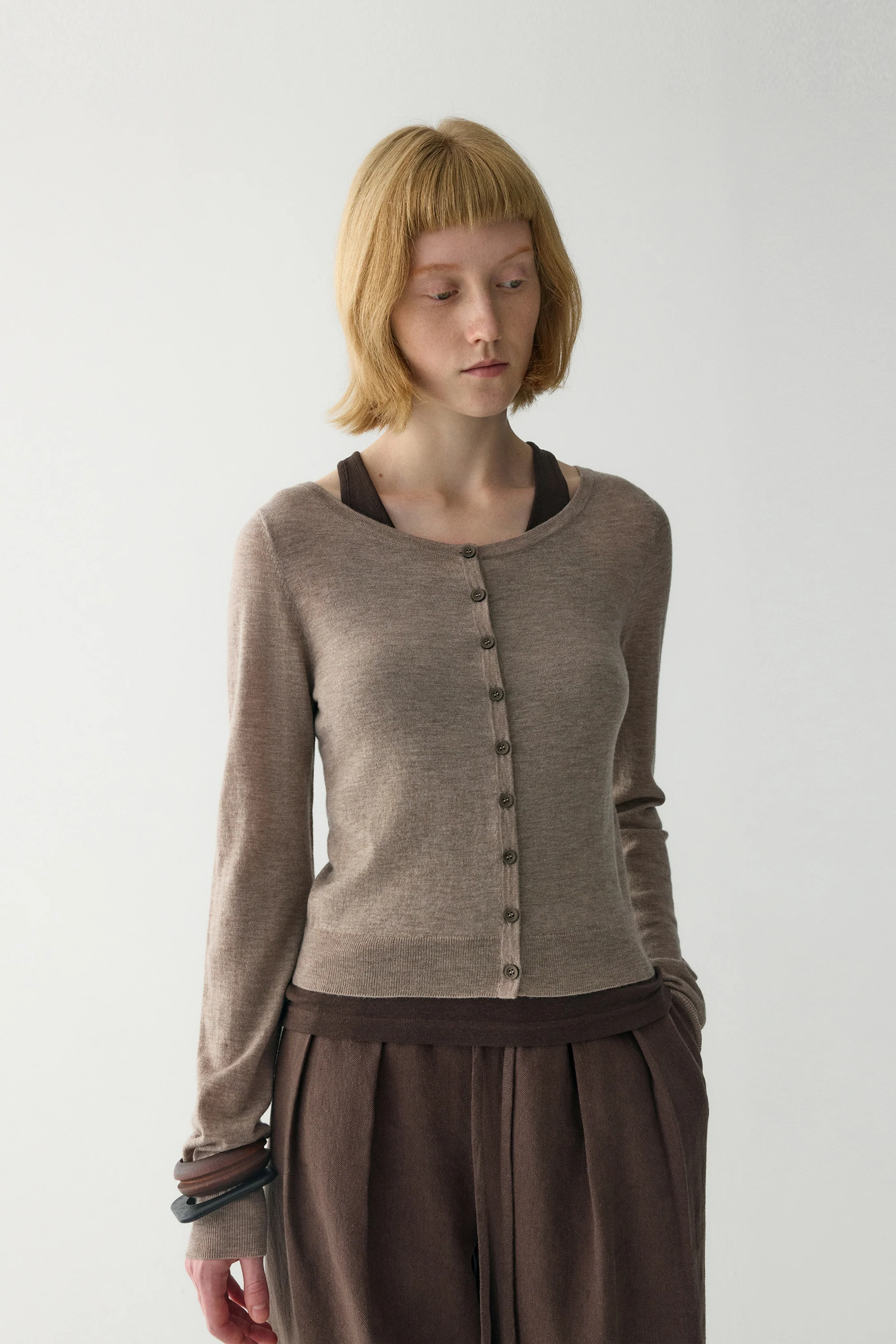 Fitted Wool Cardigan - Image 7