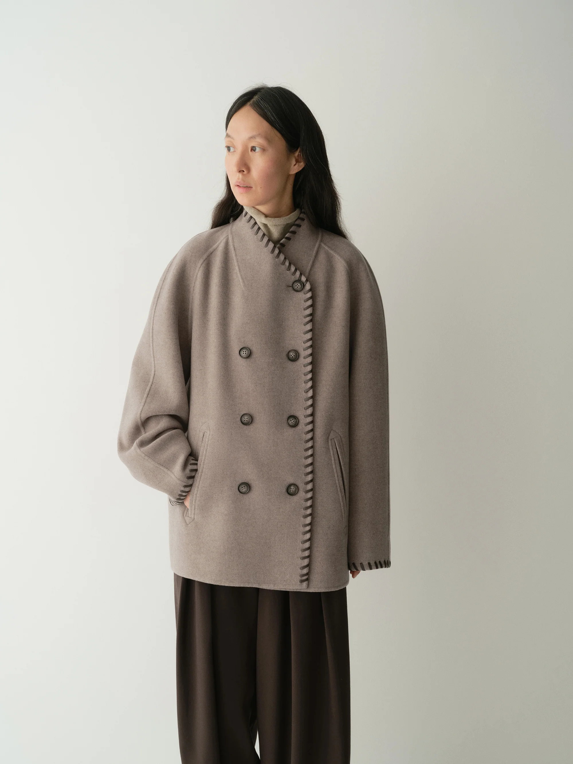 Short Wool Coat - Image 21