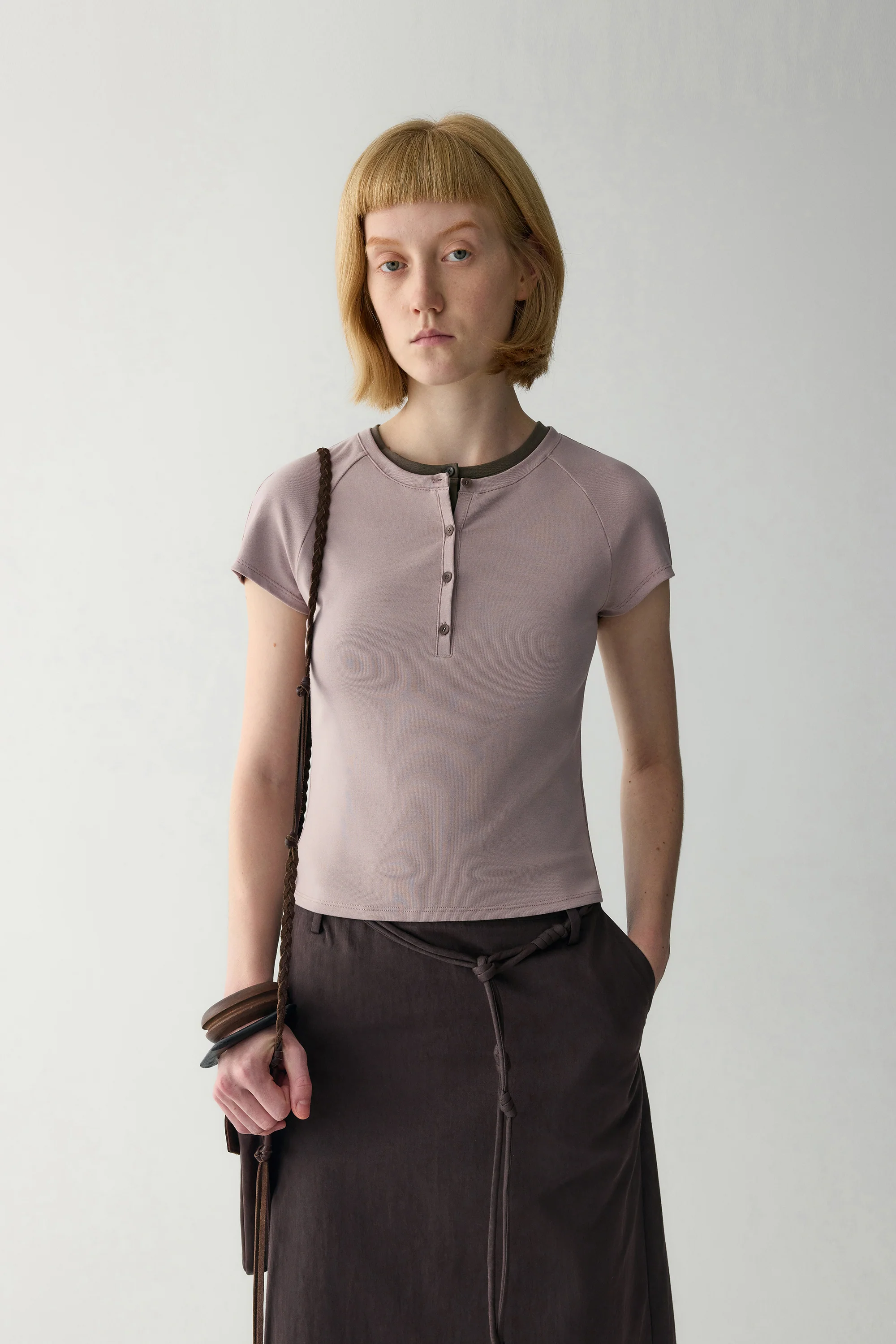 Henley Ribbed T-Shirt - Image 3